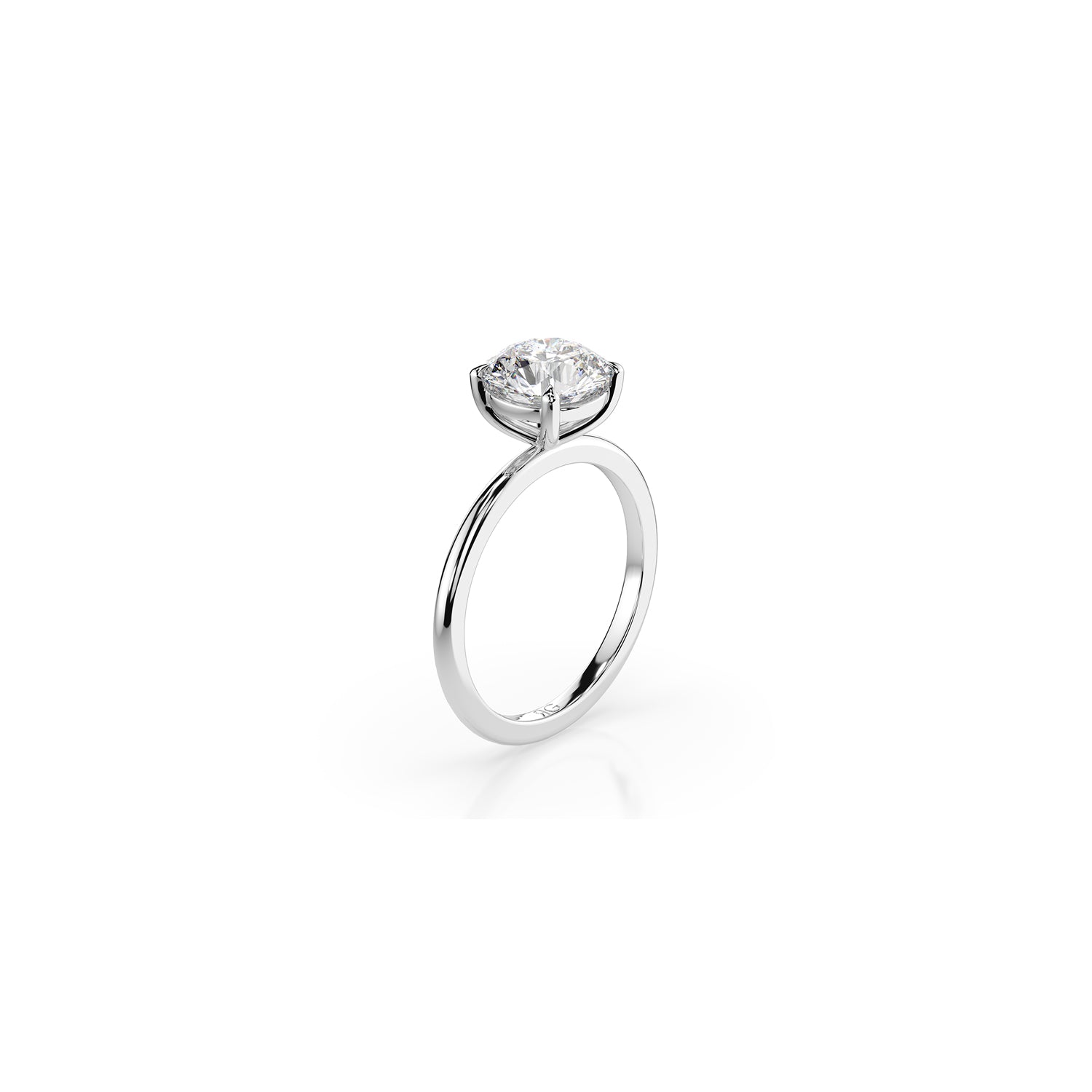 14k Round Solitaire Ring