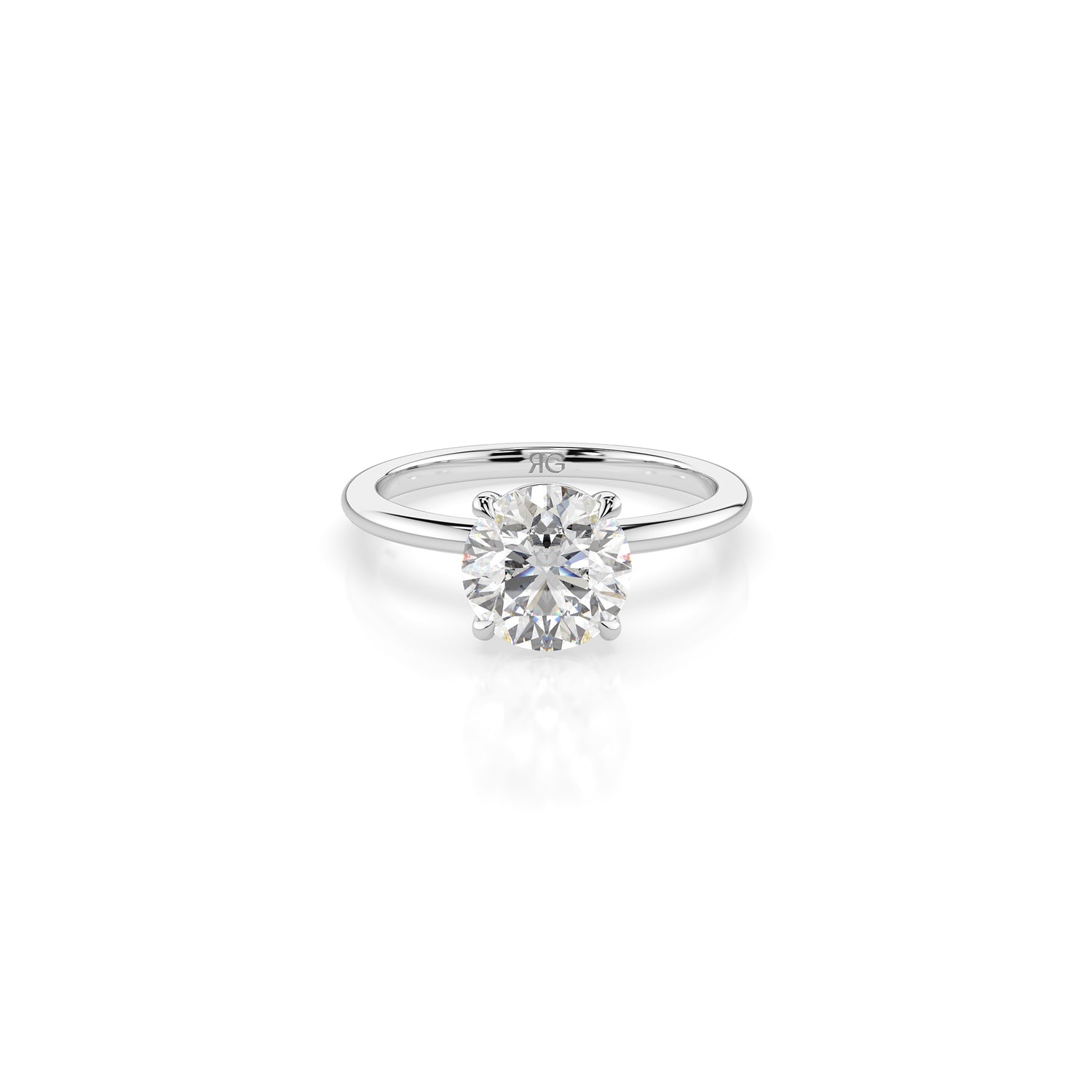 14k Round Solitaire Ring