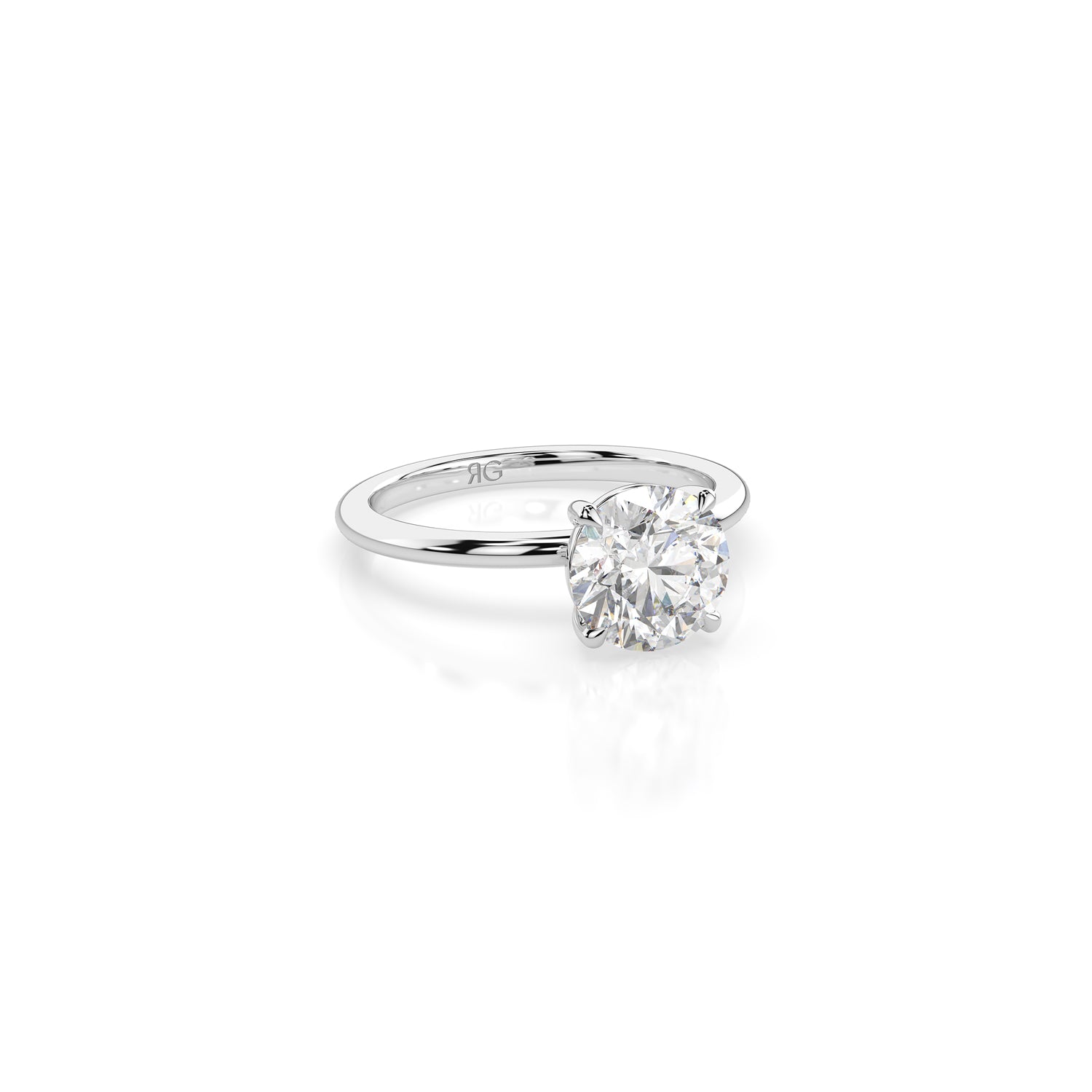 14k Round Solitaire Ring
