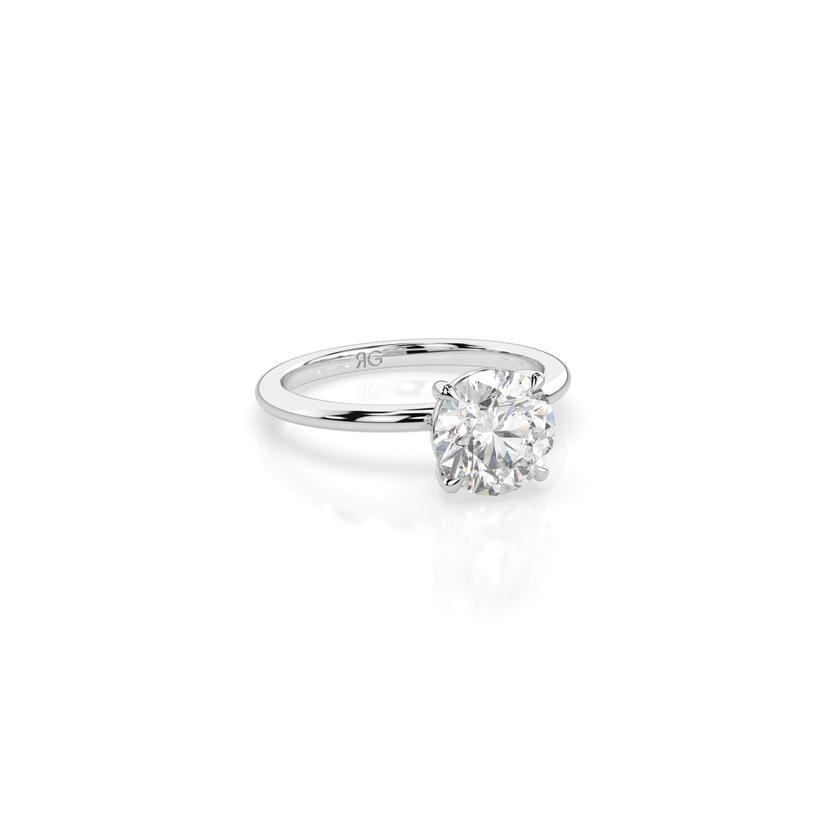 14k Round Solitaire Ring