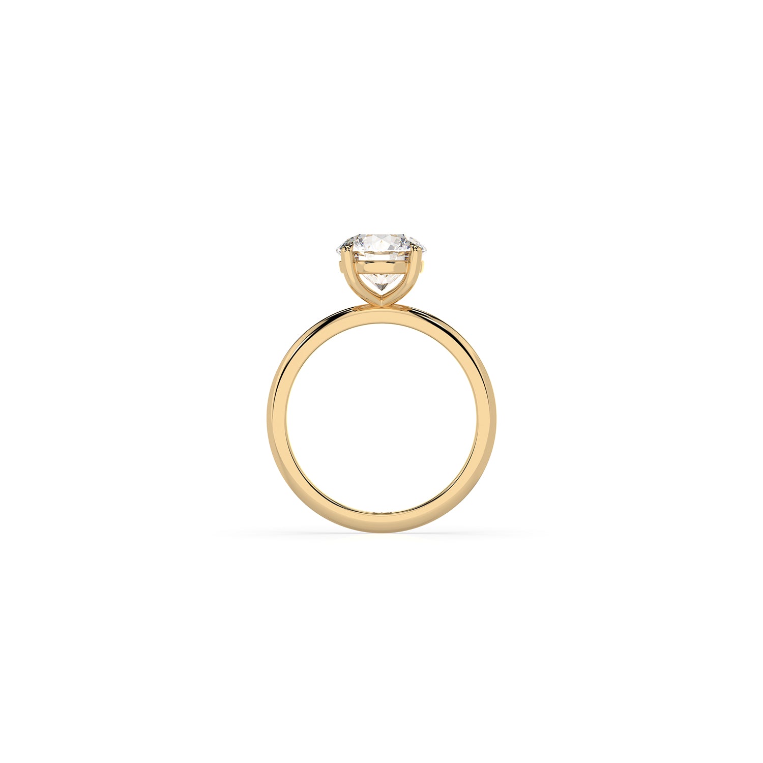 14k Round Solitaire Ring