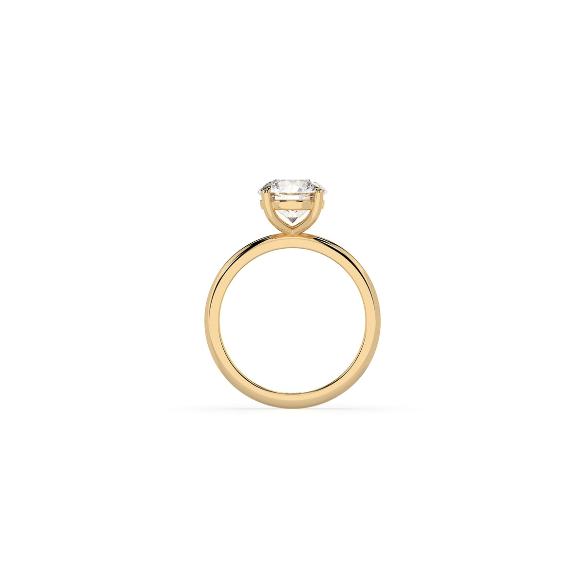 14k Round Solitaire Ring
