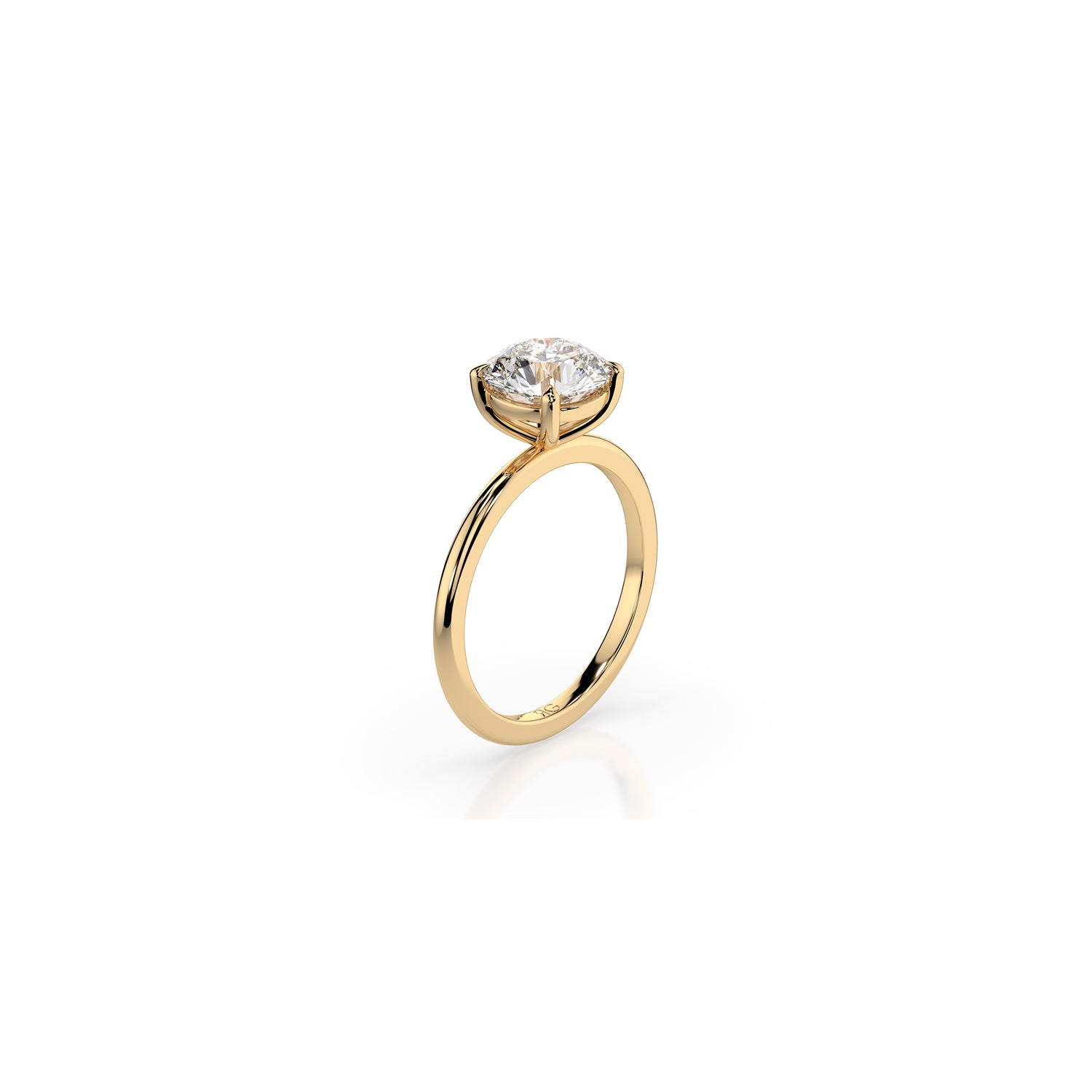 14k Round Solitaire Ring