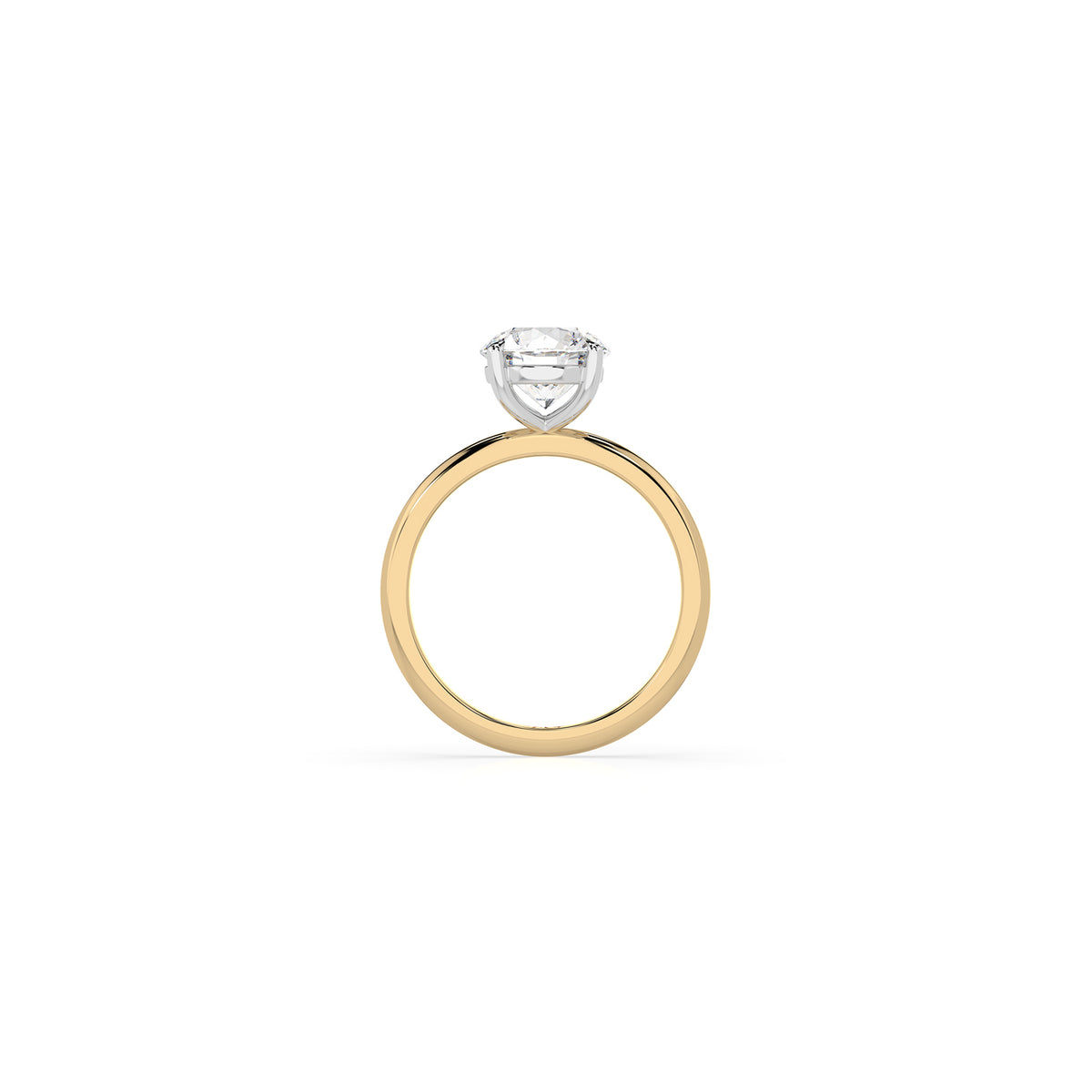 14k Round Solitaire Ring