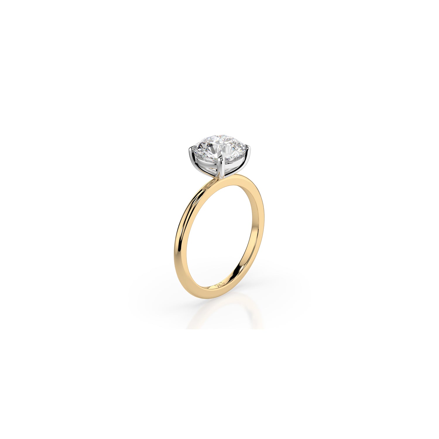 14k Round Solitaire Ring