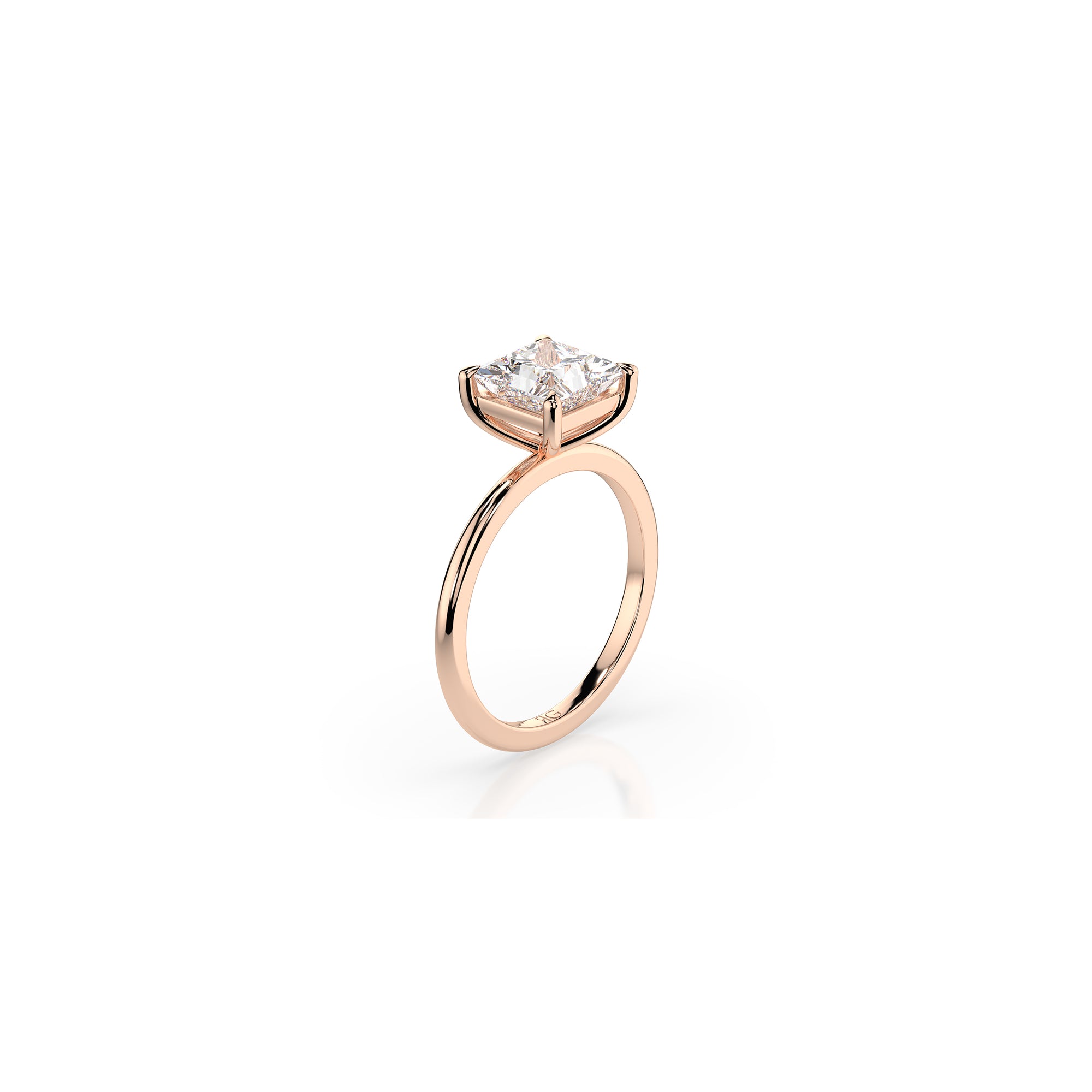 14k Princess Cut Solitaire Ring