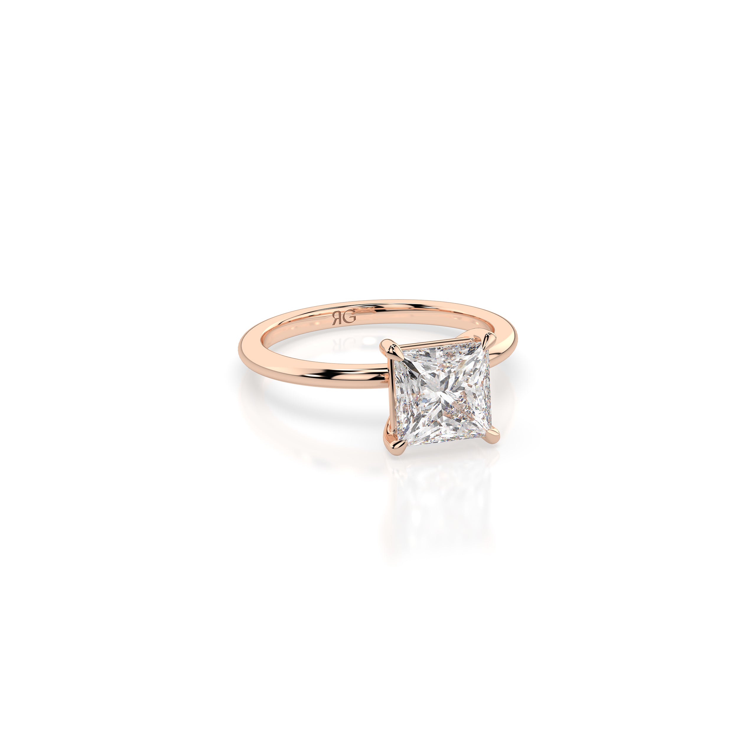 14k Princess Cut Solitaire Ring