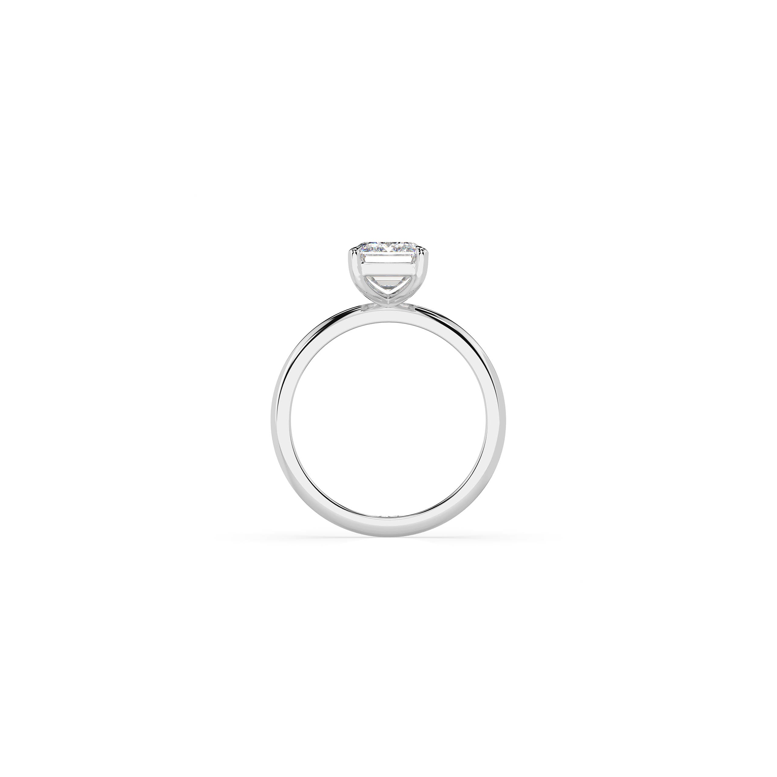14k Emerald Cut Solitaire Ring