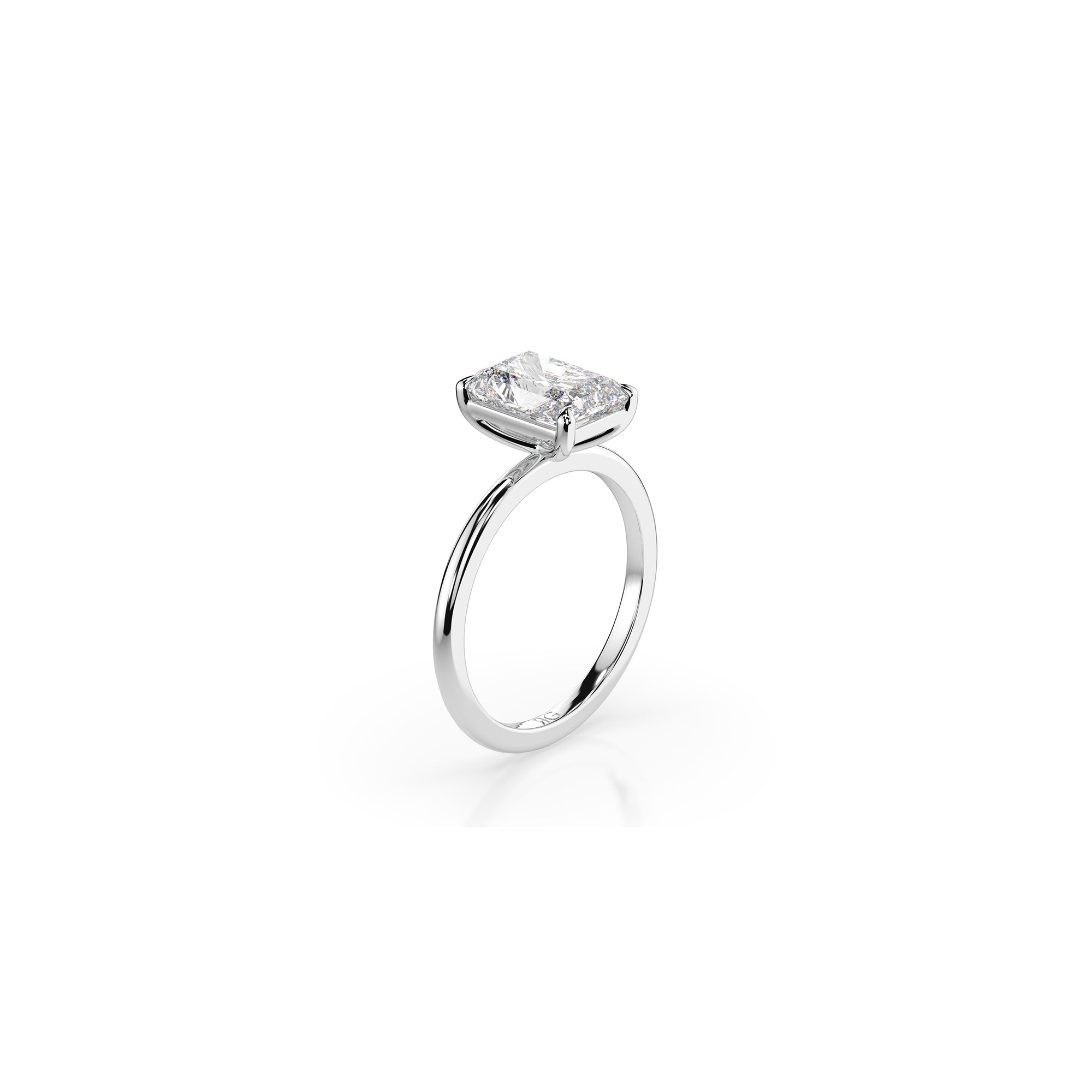 14k Radiant Solitaire Ring