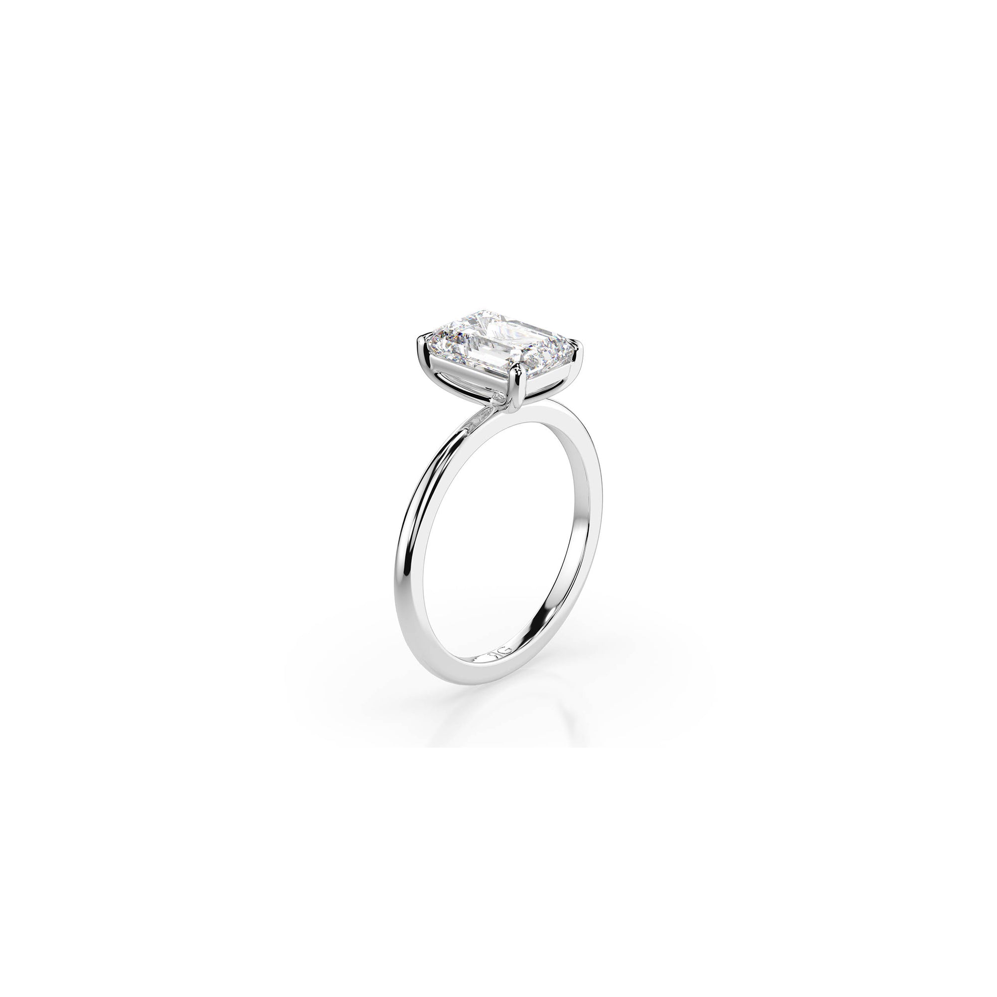 14k Emerald Cut Solitaire Ring