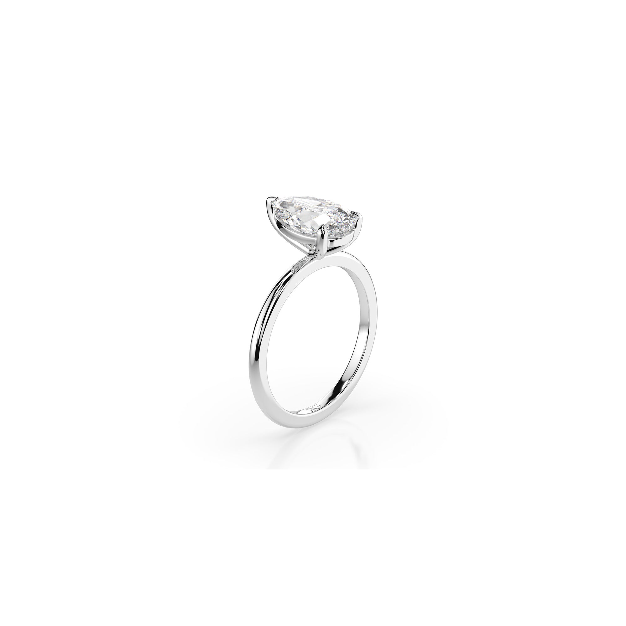 14k Pear Cut Solitaire Ring