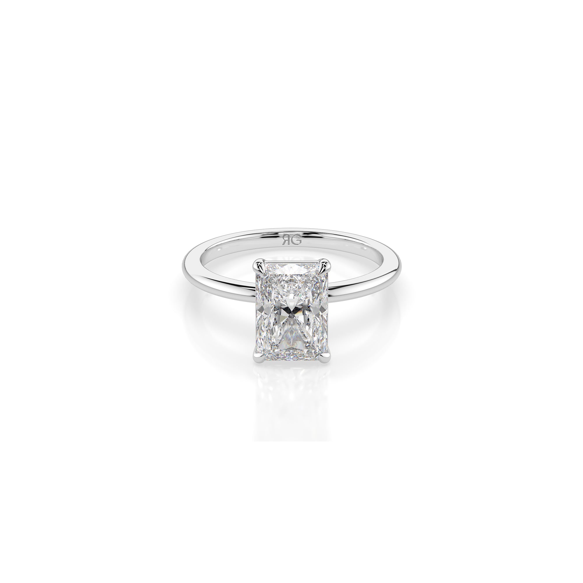 14k Radiant Solitaire Ring