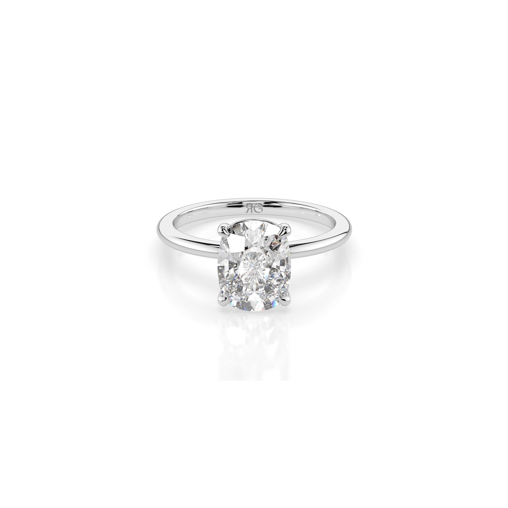 14k Cushion Cut Solitaire Ring