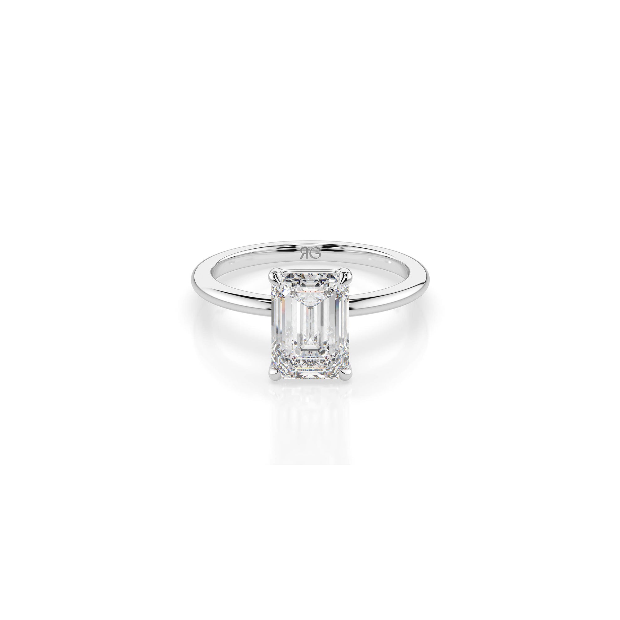 14k Emerald Cut Solitaire Ring