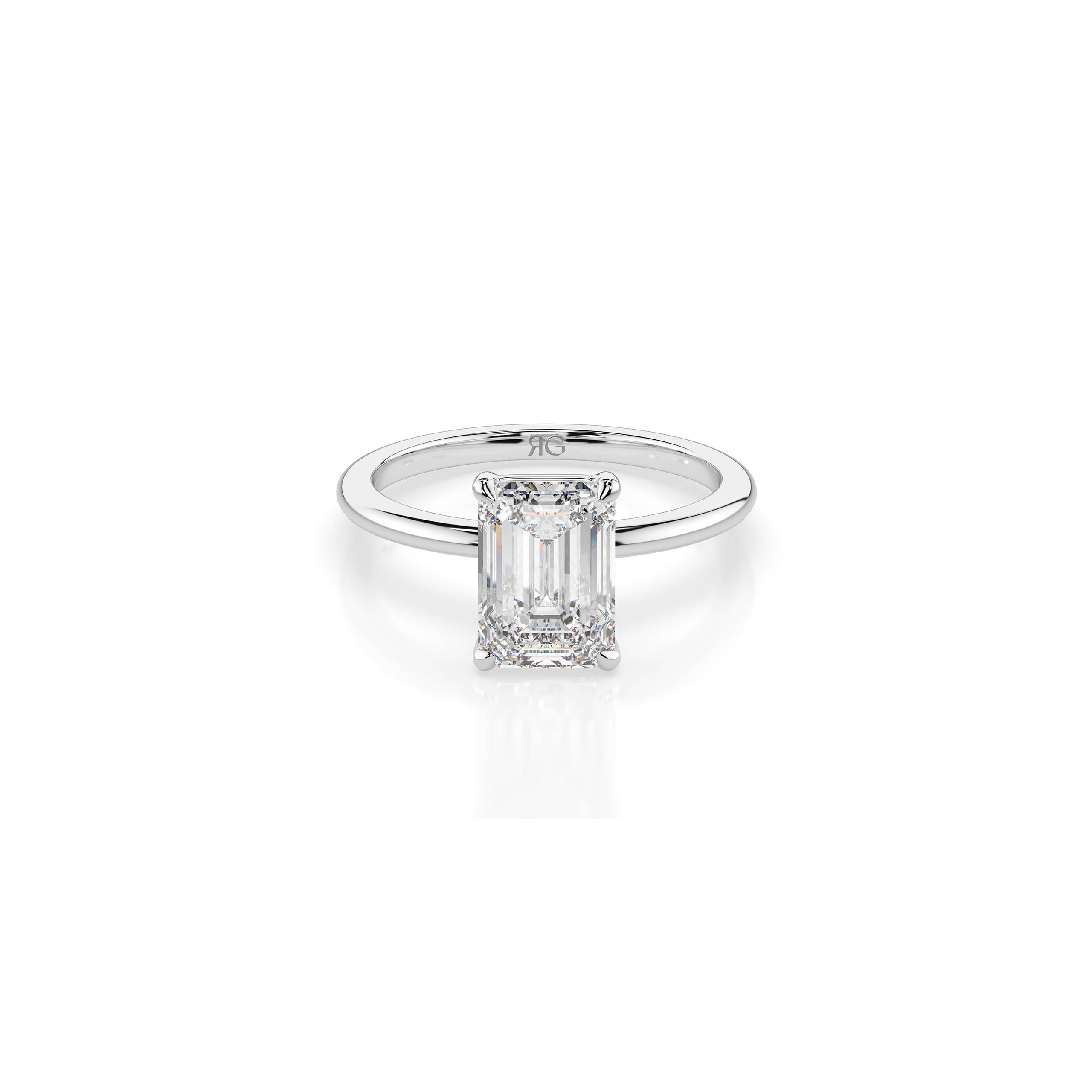 14k Emerald Cut Solitaire Ring