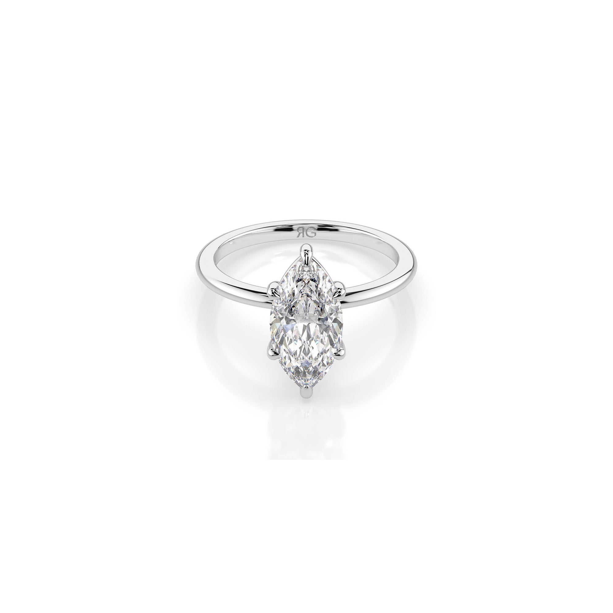 14k Marquise Cut Solitaire Ring