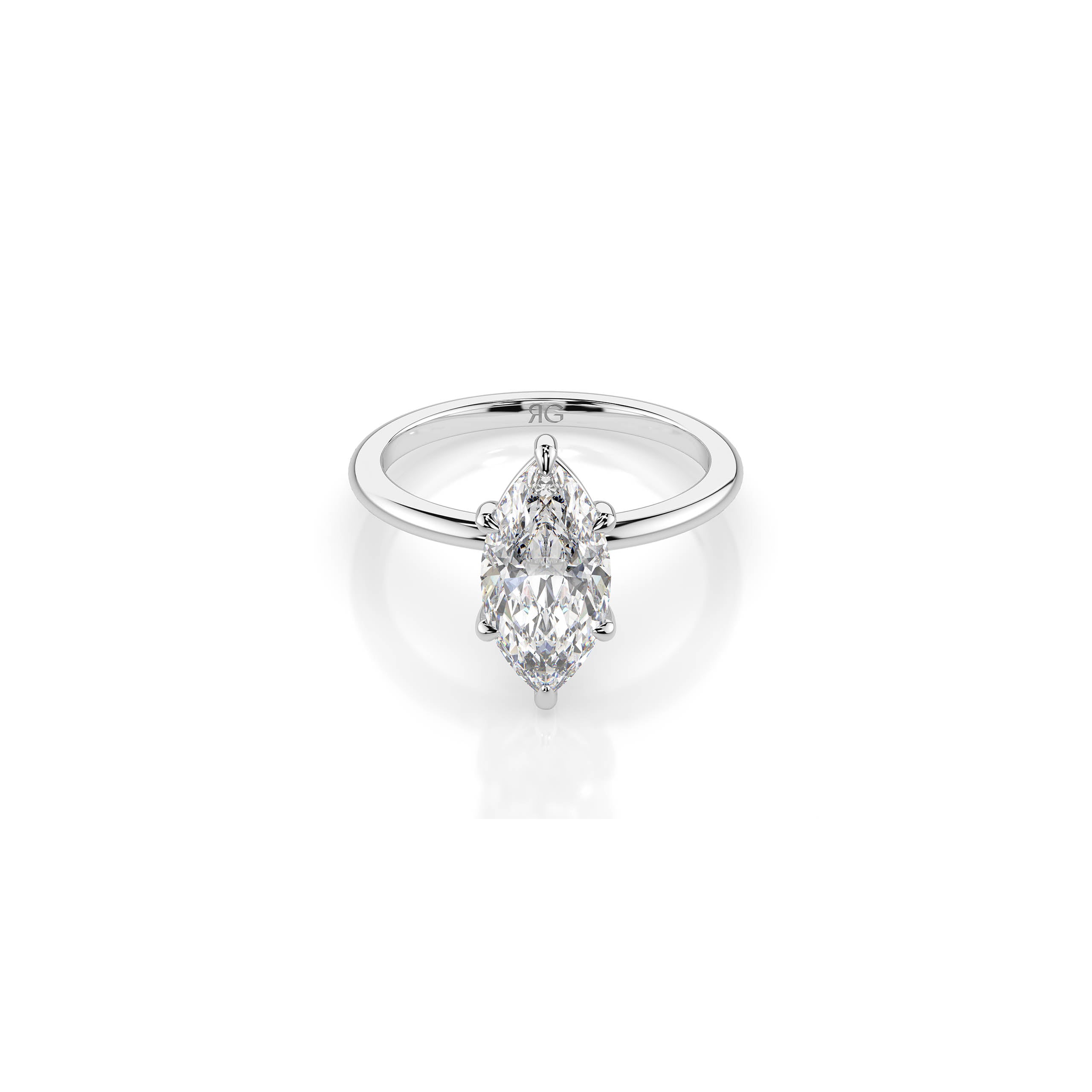 14k Marquise Cut Solitaire Ring