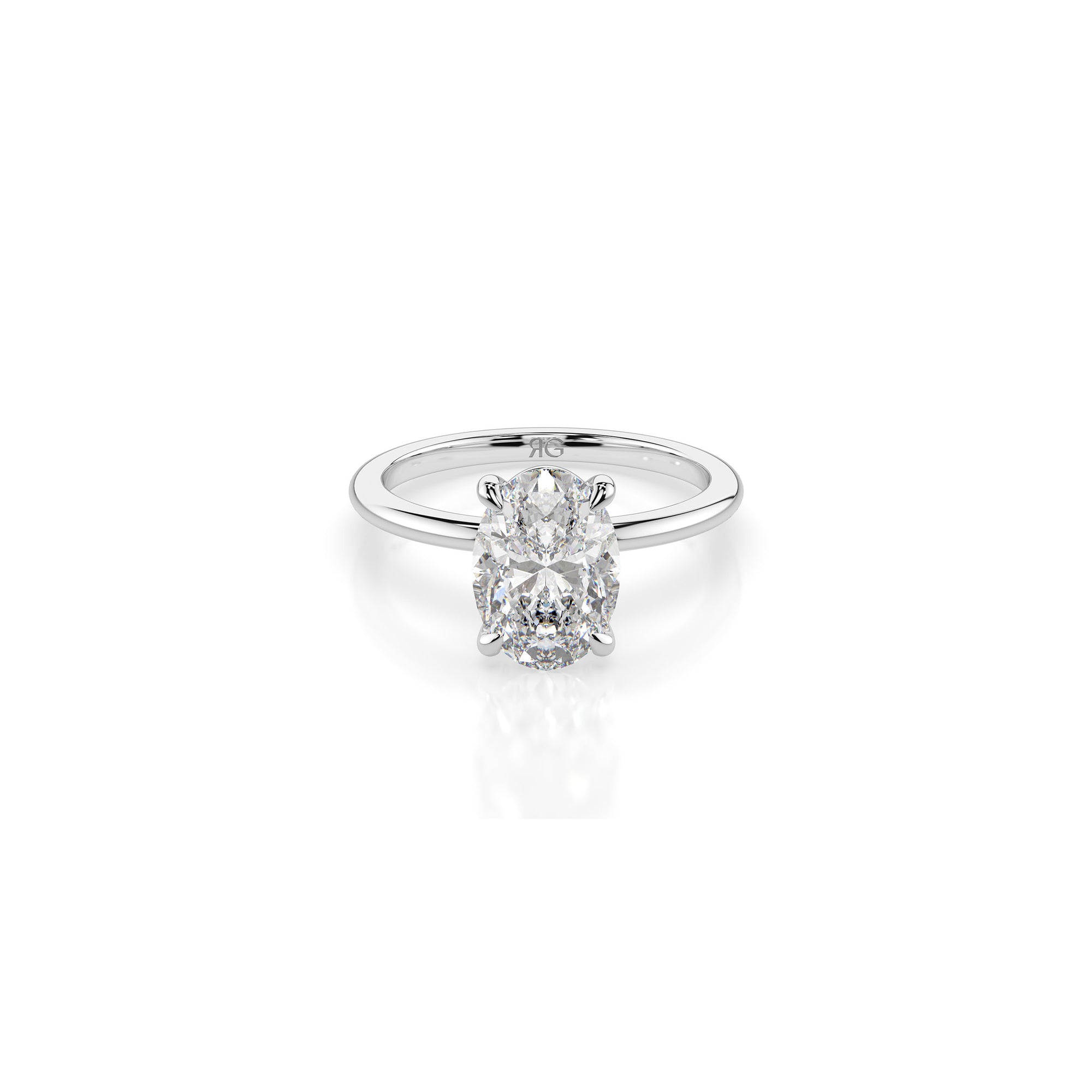 14k Oval Cut Solitaire Ring