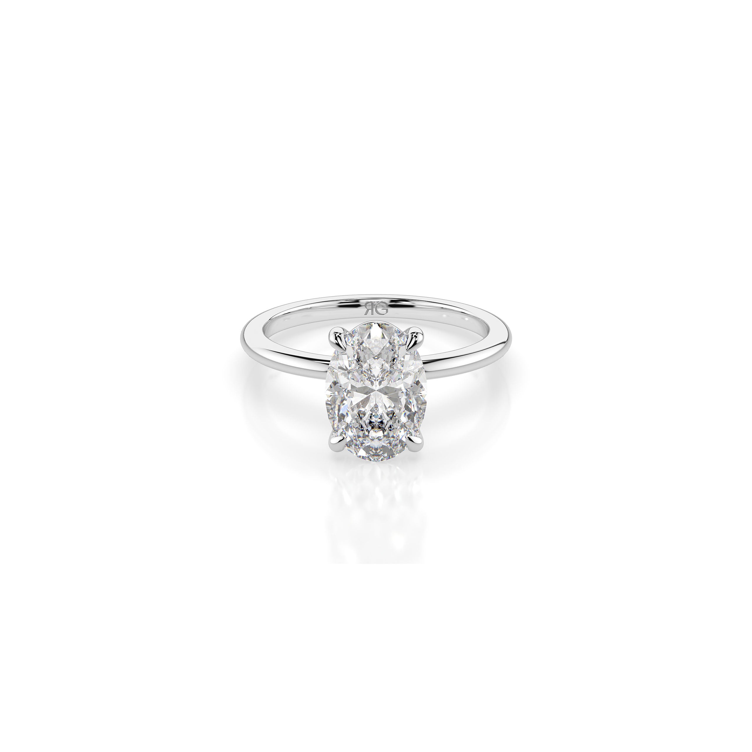14k Oval Cut Solitaire Ring