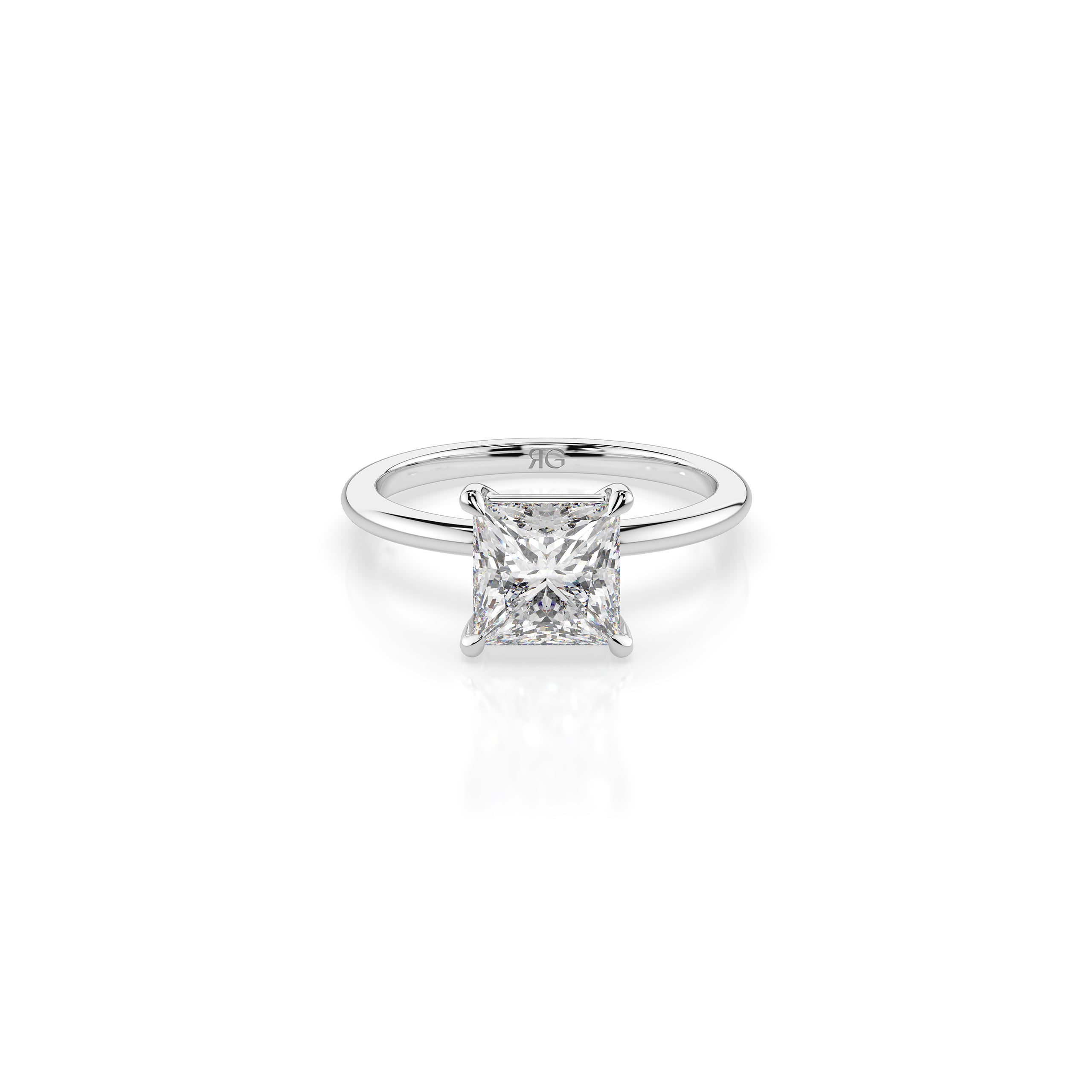 14k Princess Cut Solitaire Ring