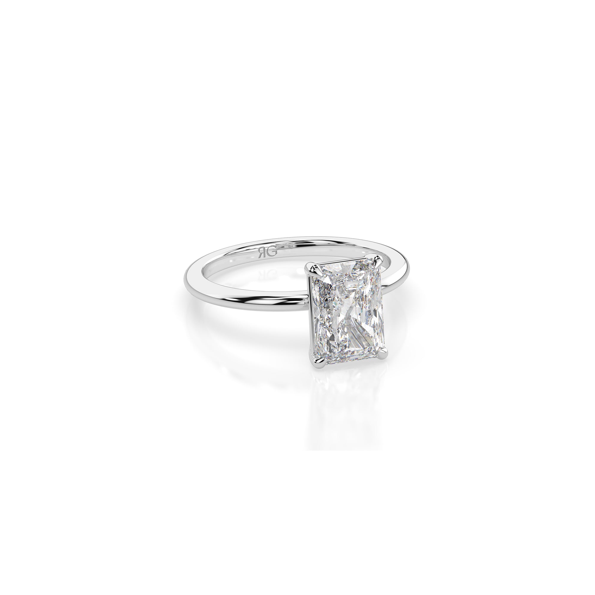 14k Radiant Solitaire Ring