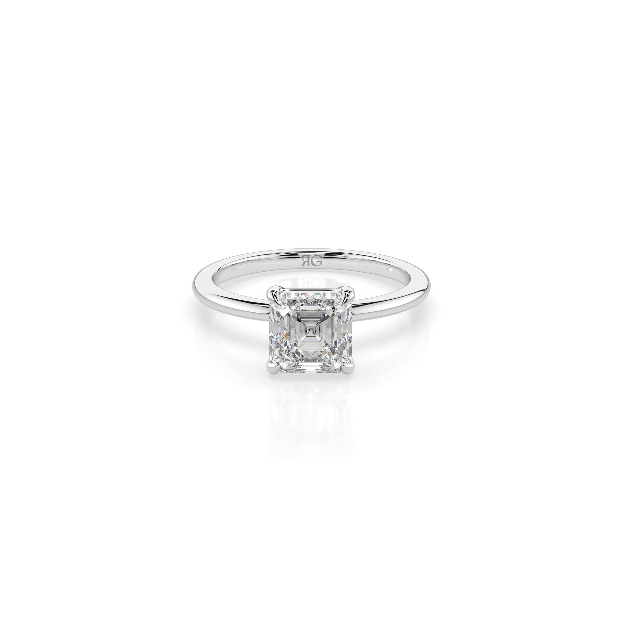 14k Ascher Solitaire Ring