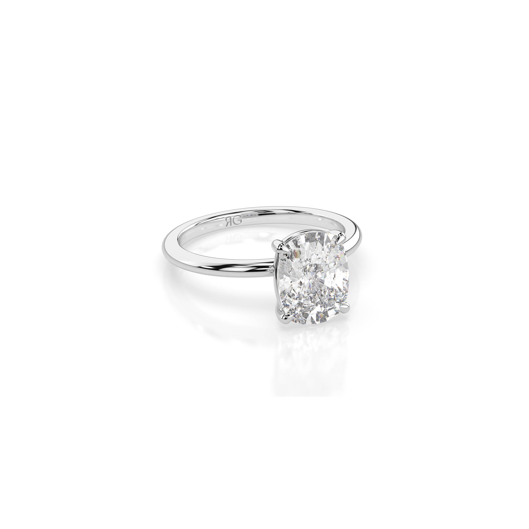 14k Cushion Cut Solitaire Ring