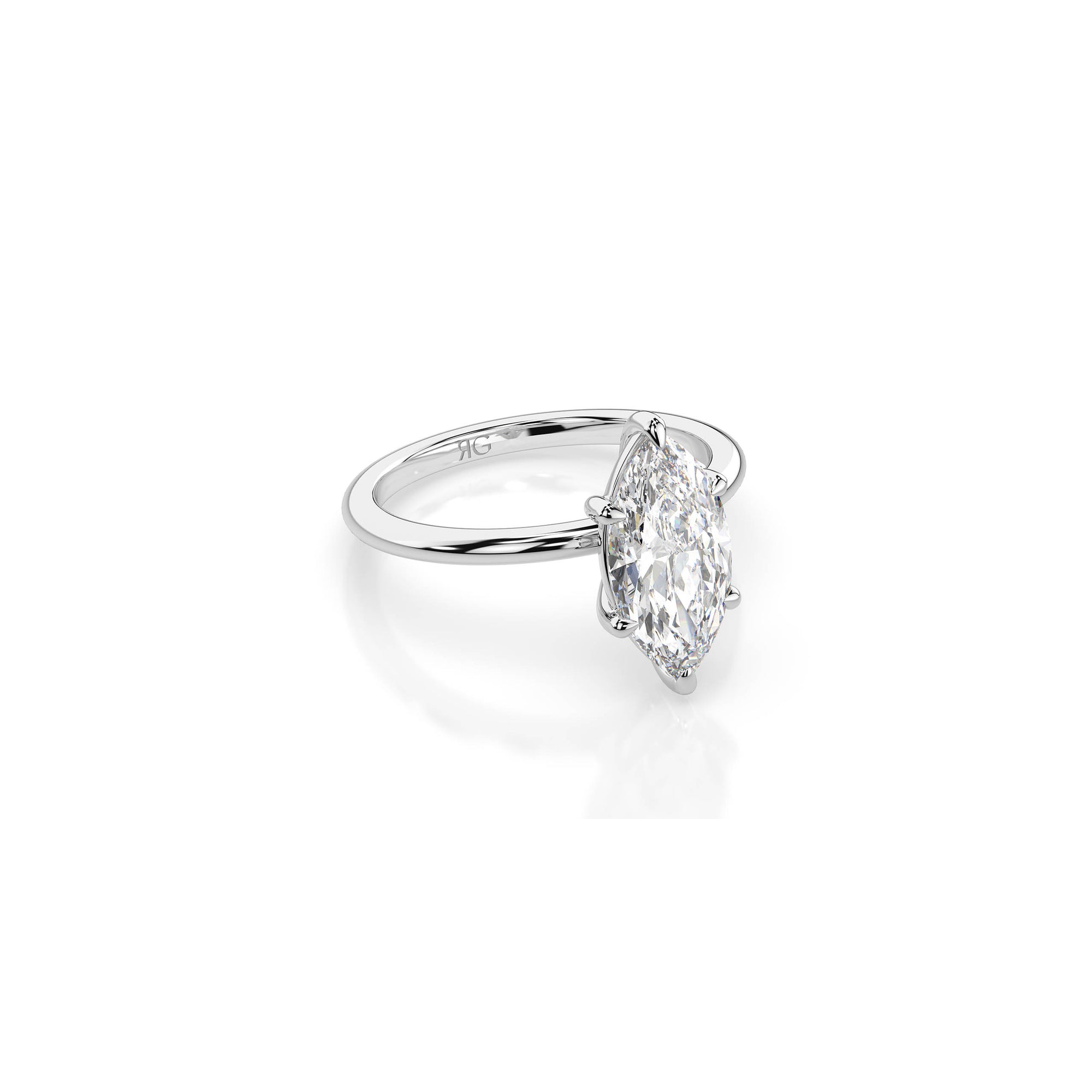 14k Marquise Cut Solitaire Ring