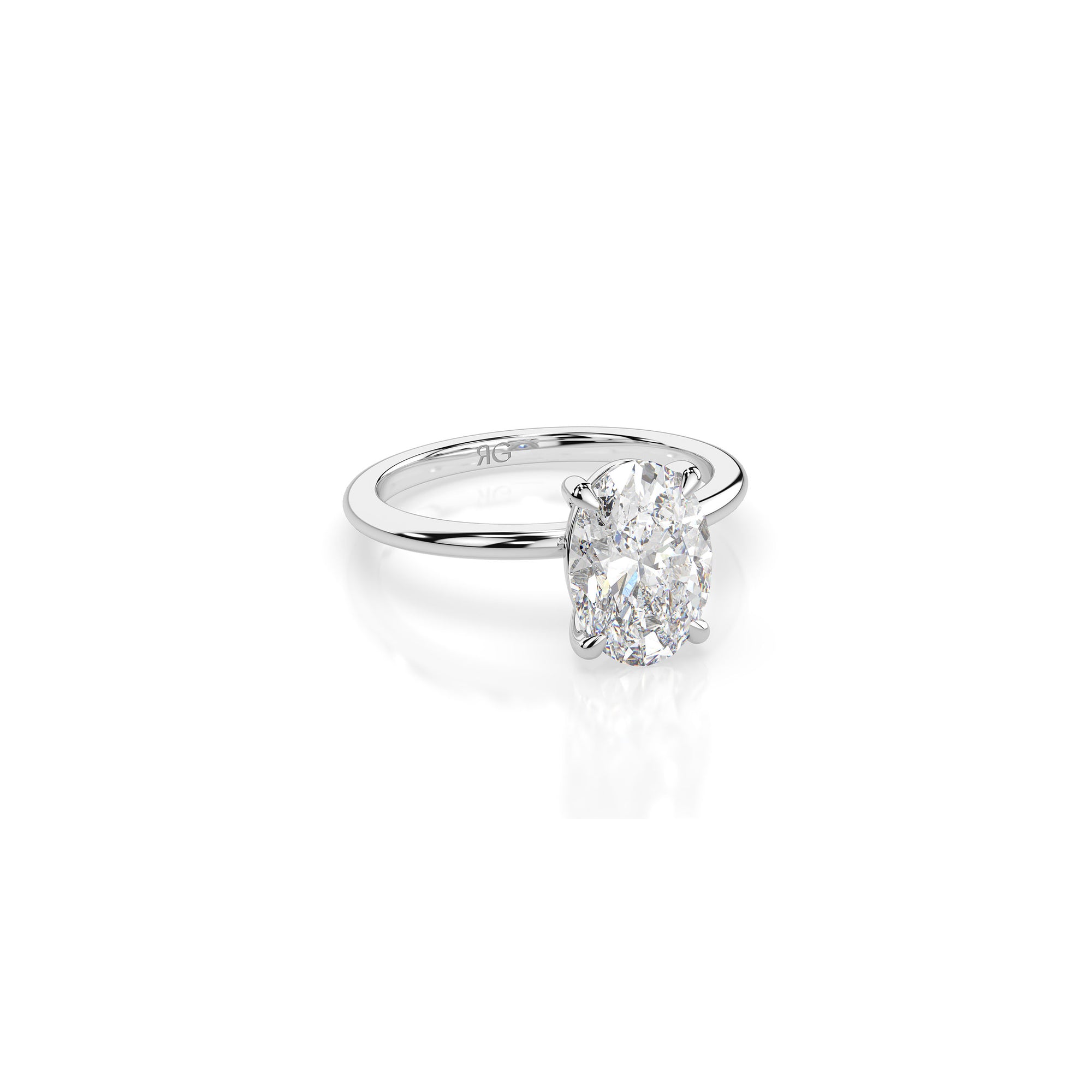 14k Oval Cut Solitaire Ring