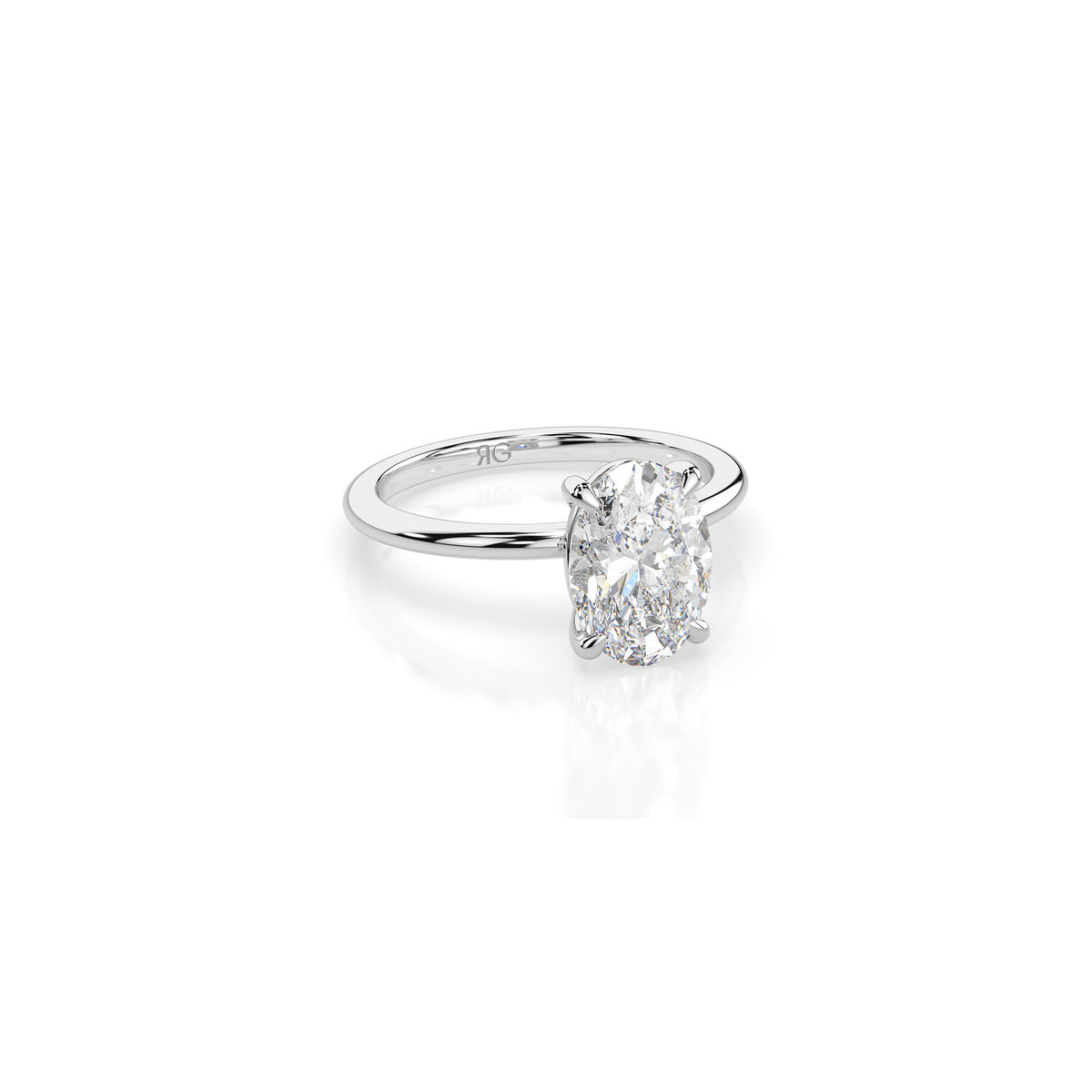 14k Oval Cut Solitaire Ring