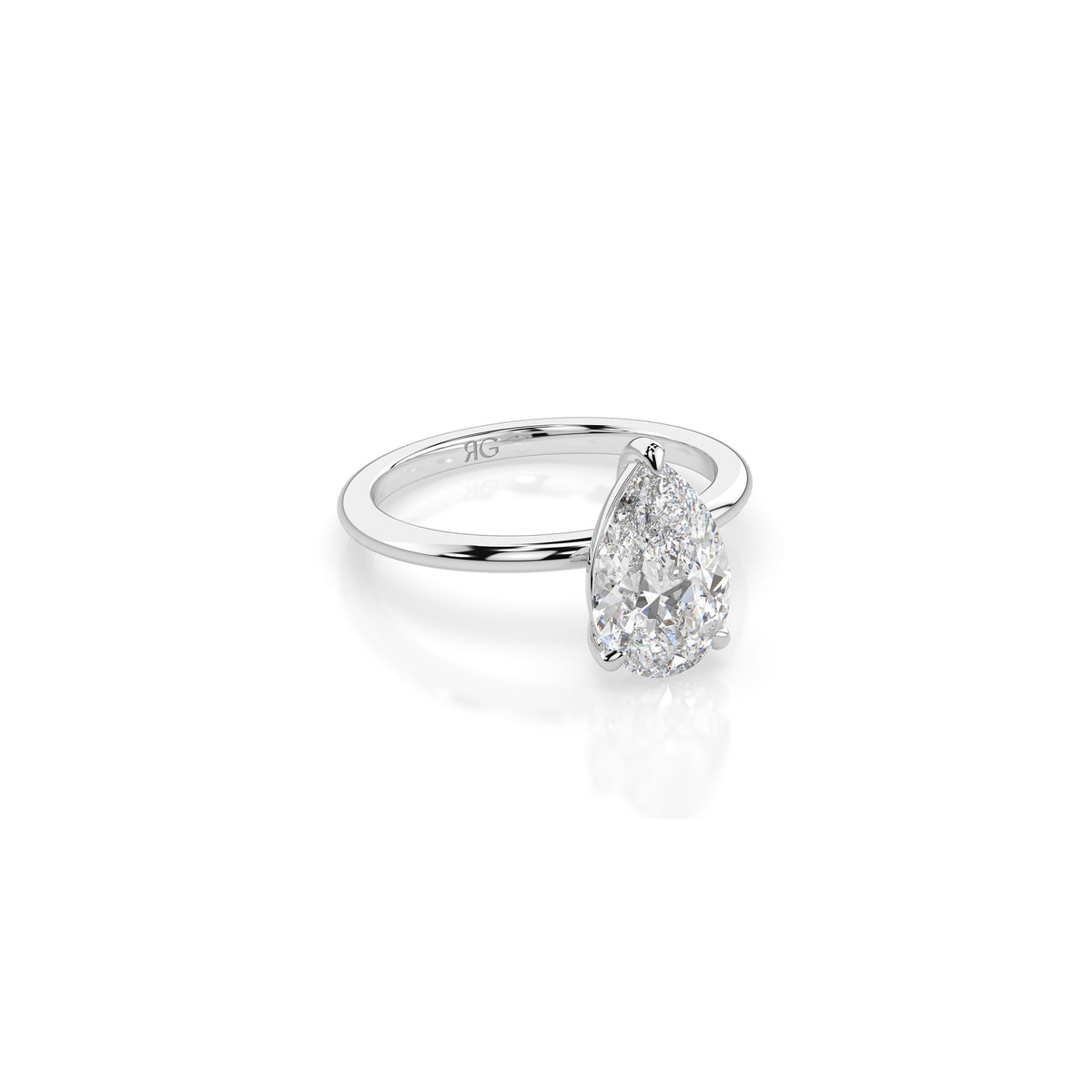 14k Pear Cut Solitaire Ring