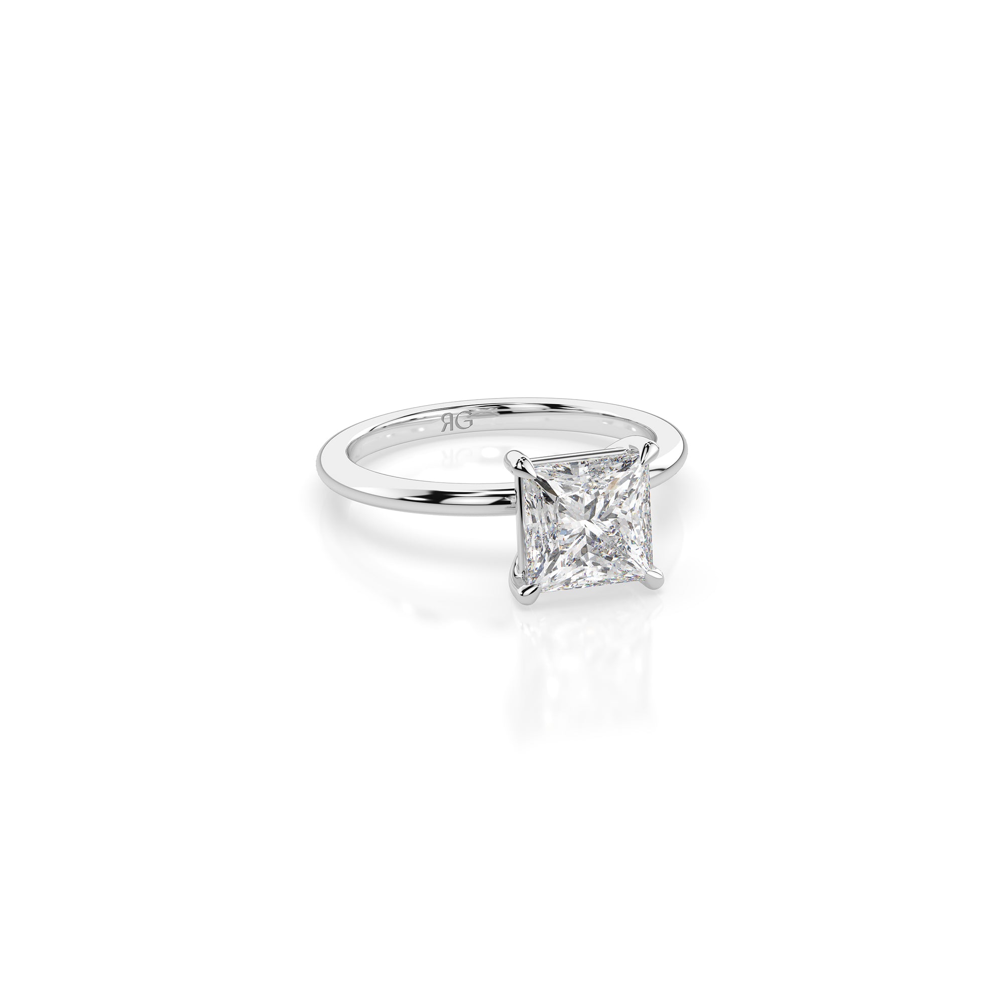 14k Princess Cut Solitaire Ring