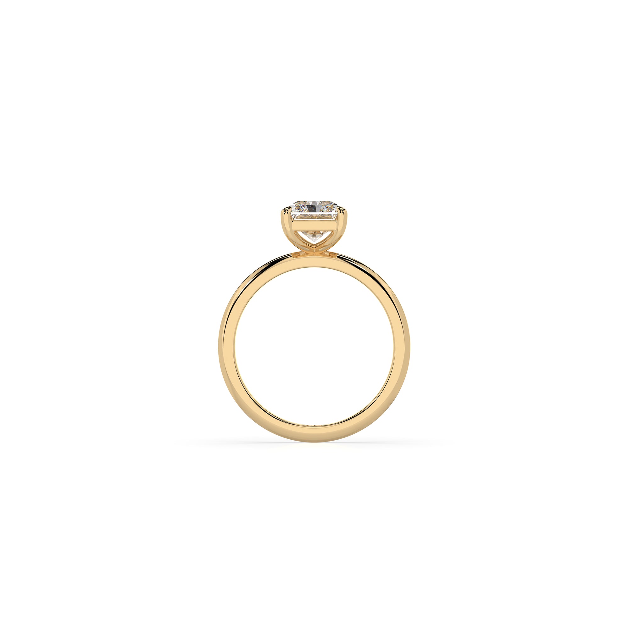 14k Radiant Solitaire Ring