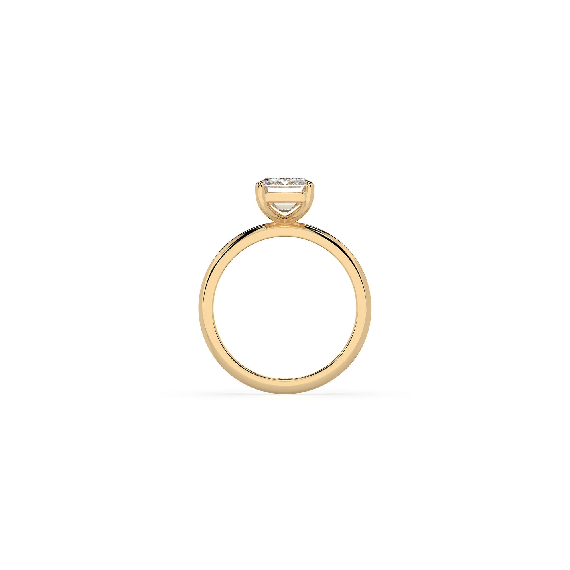 14k Emerald Cut Solitaire Ring