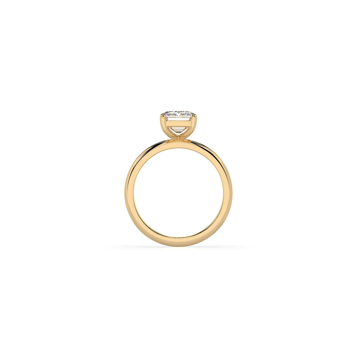 14k Emerald Cut Solitaire Ring