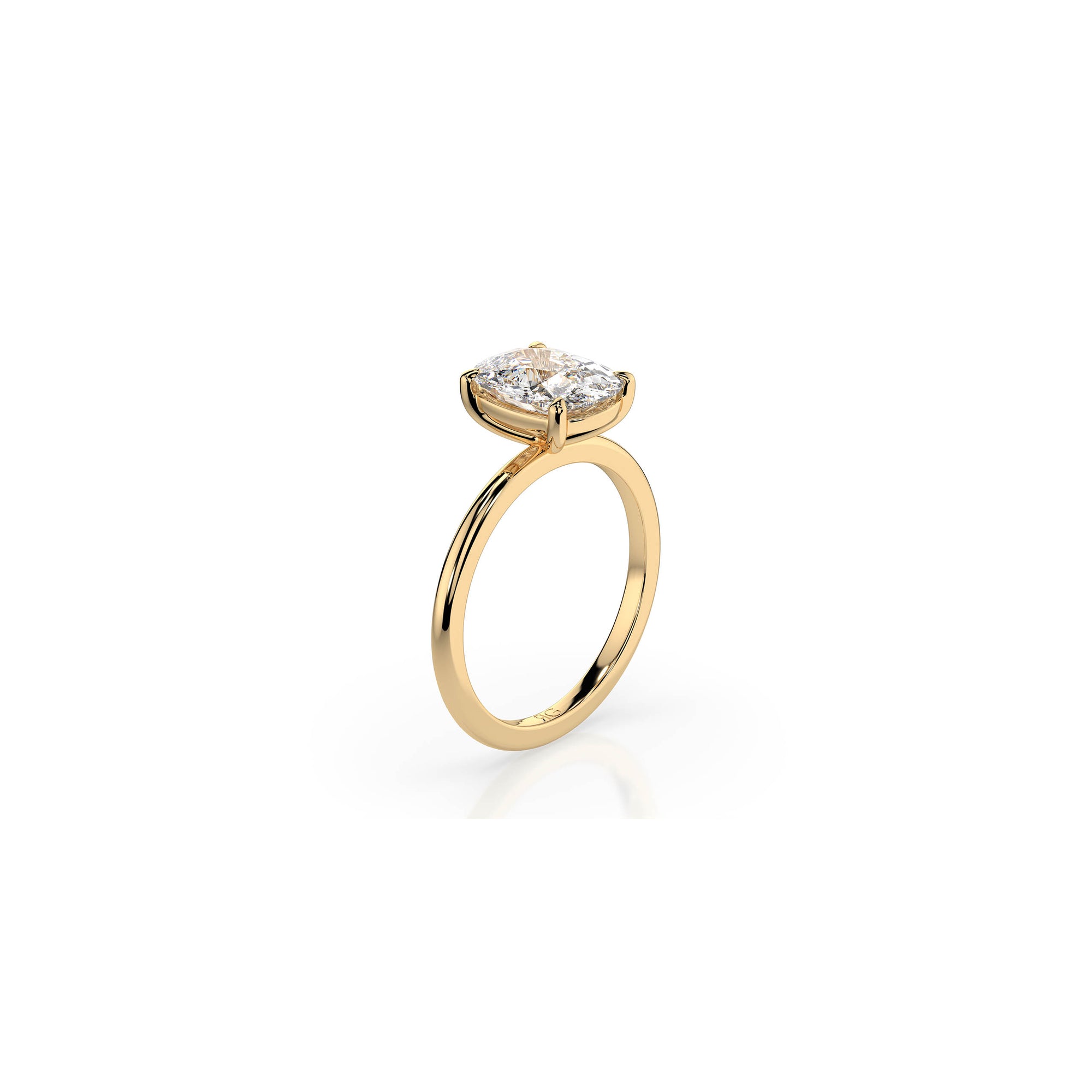 14k Cushion Cut Solitaire Ring