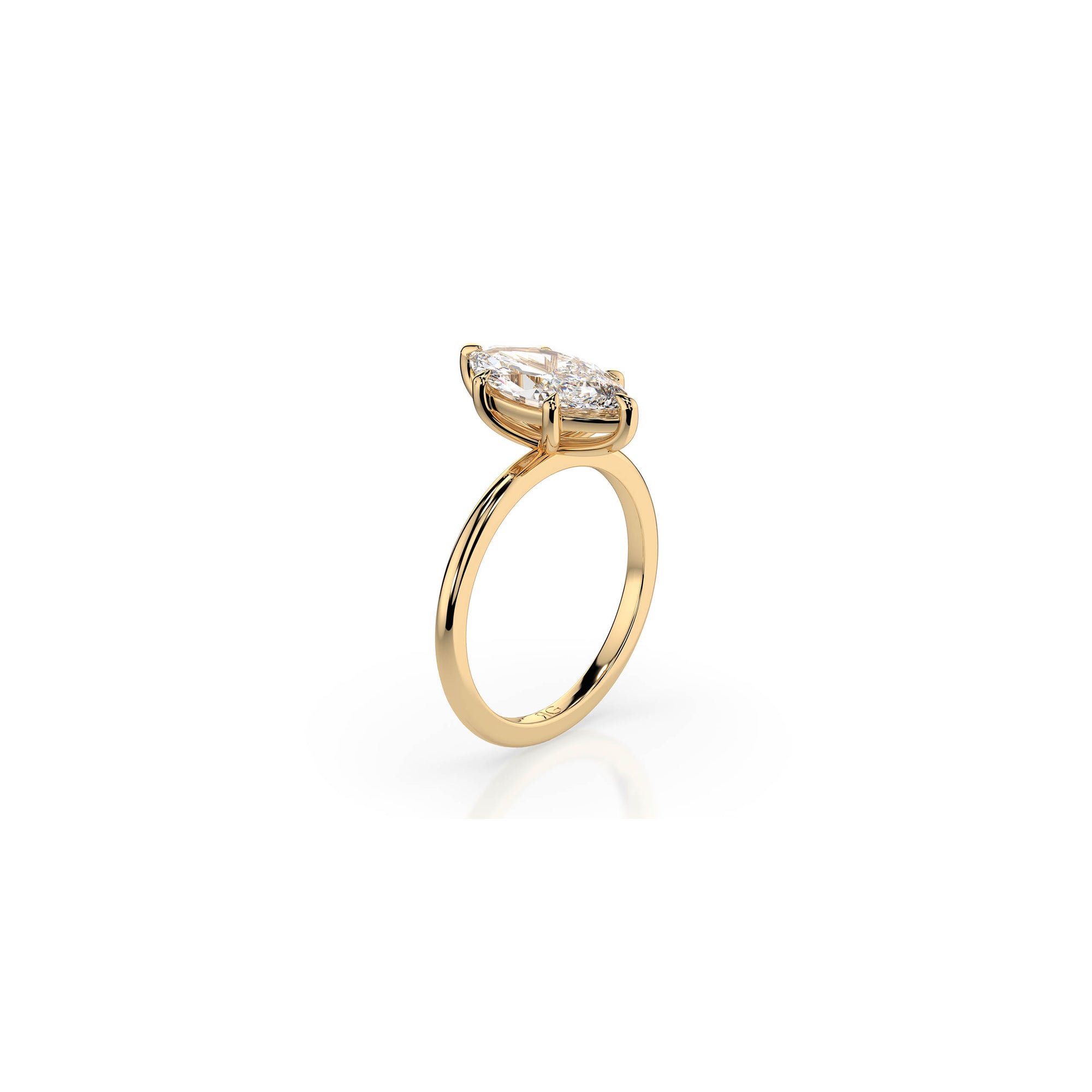 14k Marquise Cut Solitaire Ring