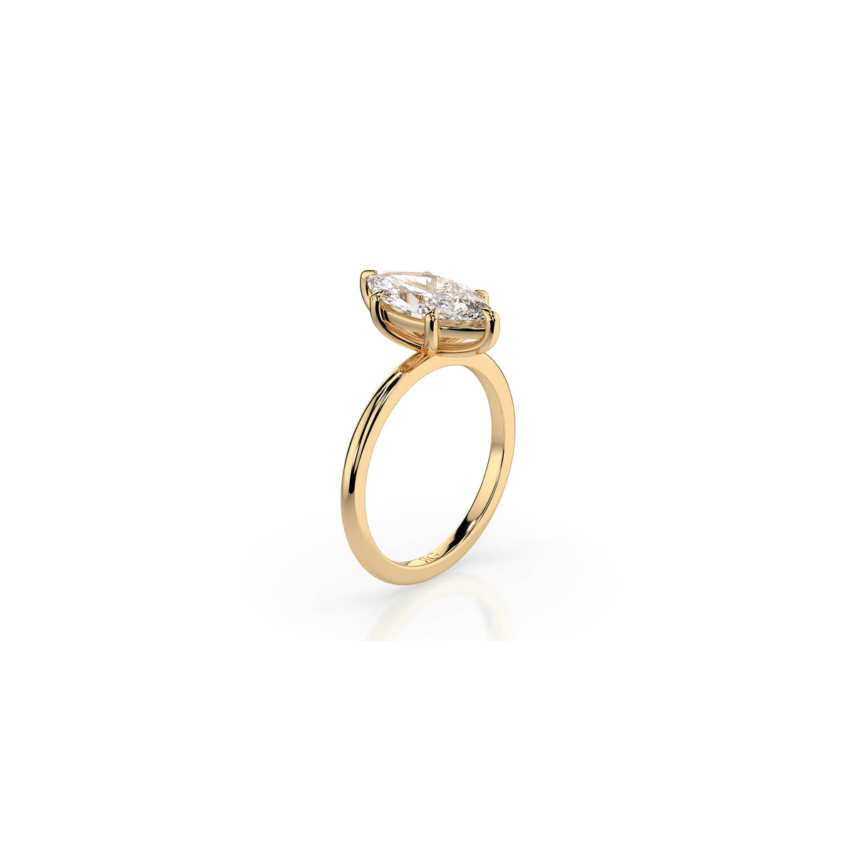 14k Marquise Cut Solitaire Ring