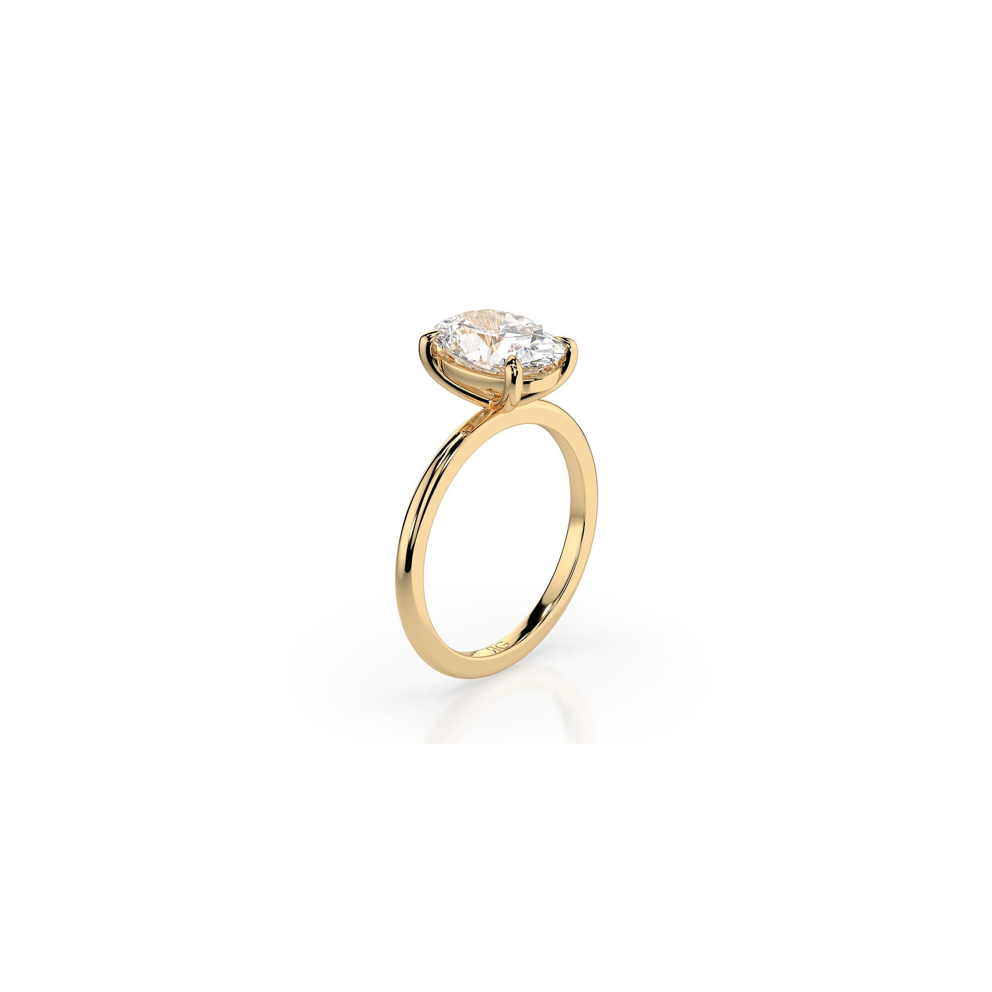 14k Oval Cut Solitaire Ring