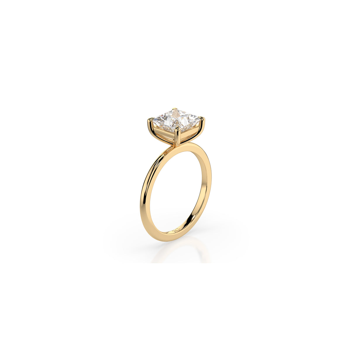 14k Princess Cut Solitaire Ring