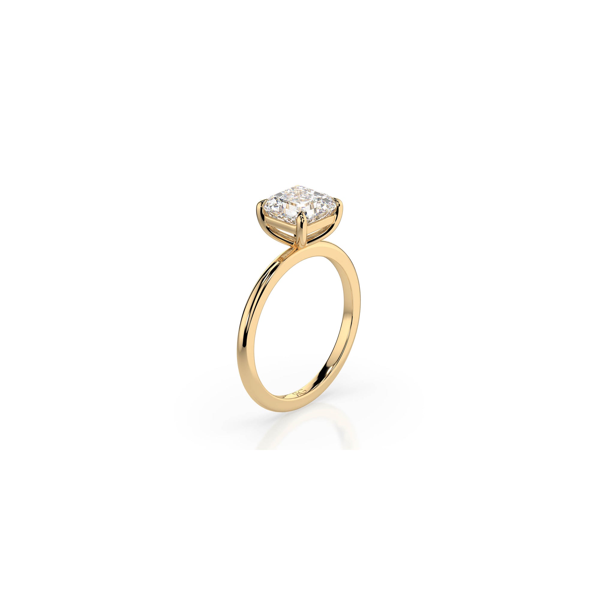 14k Ascher Solitaire Ring