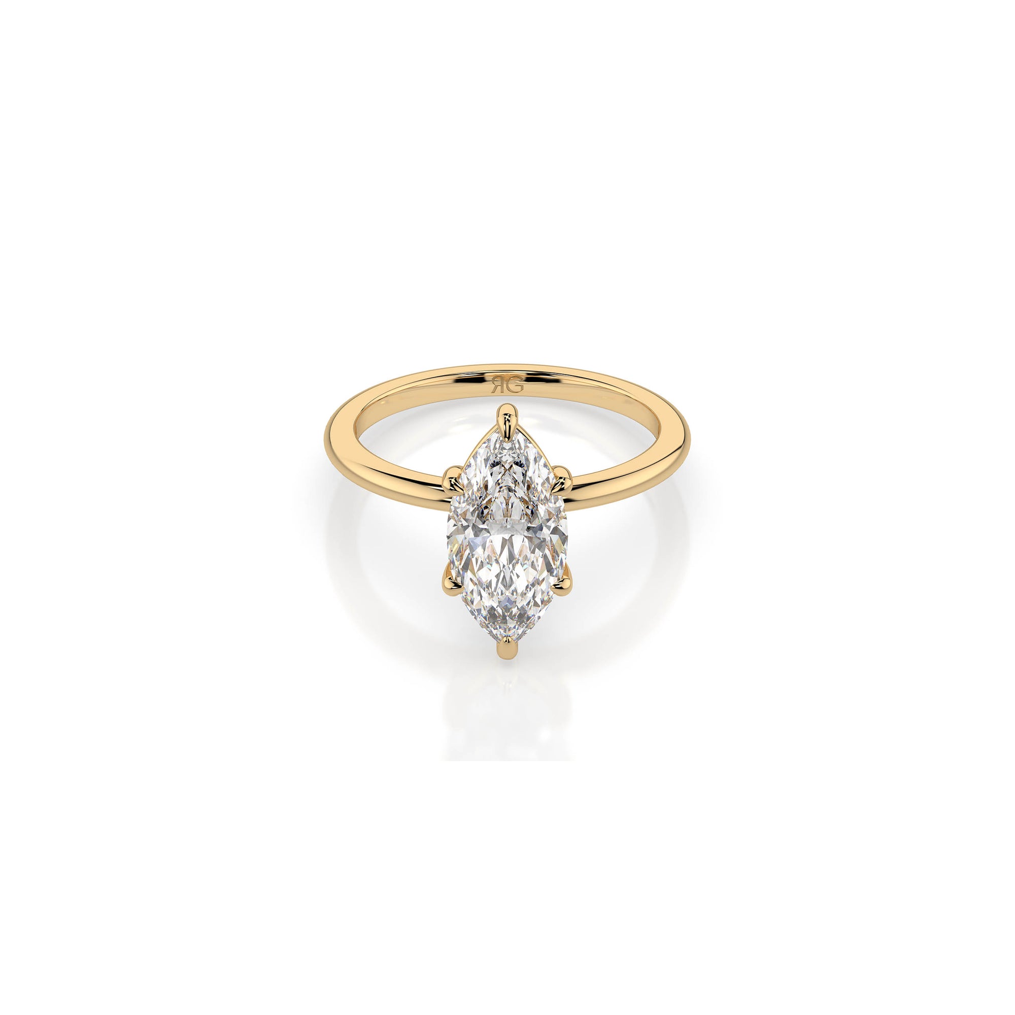 14k Marquise Cut Solitaire Ring