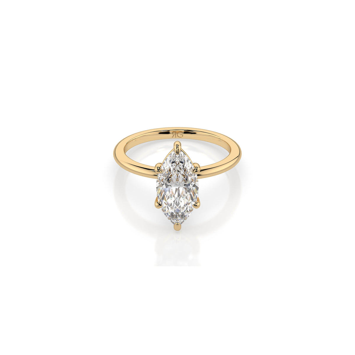 14k Marquise Cut Solitaire Ring