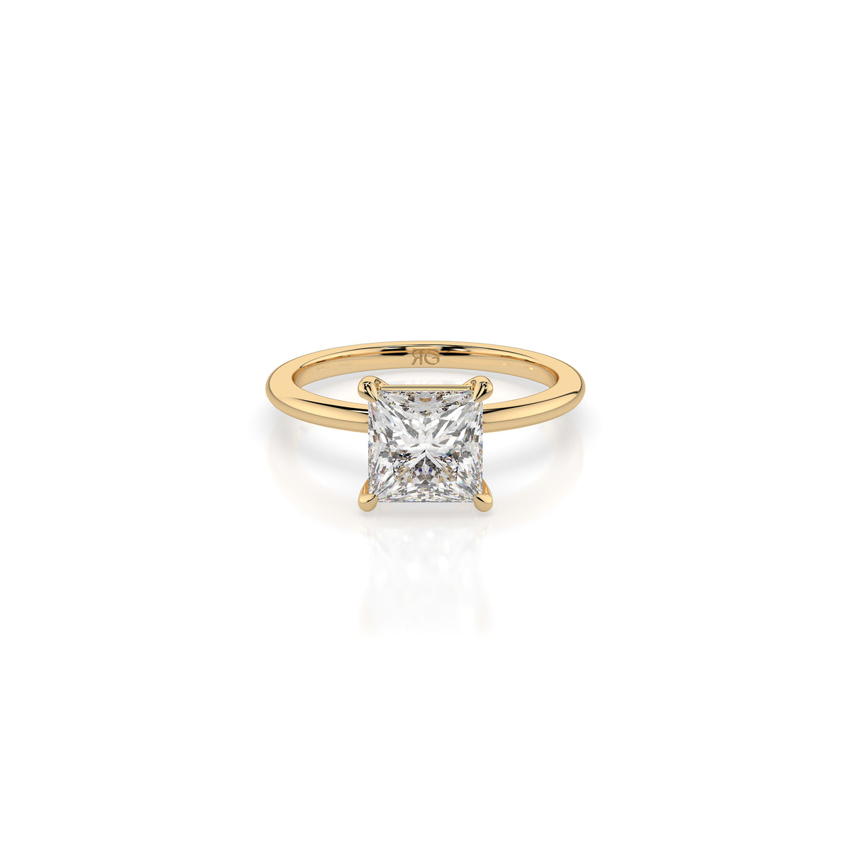 14k Princess Cut Solitaire Ring