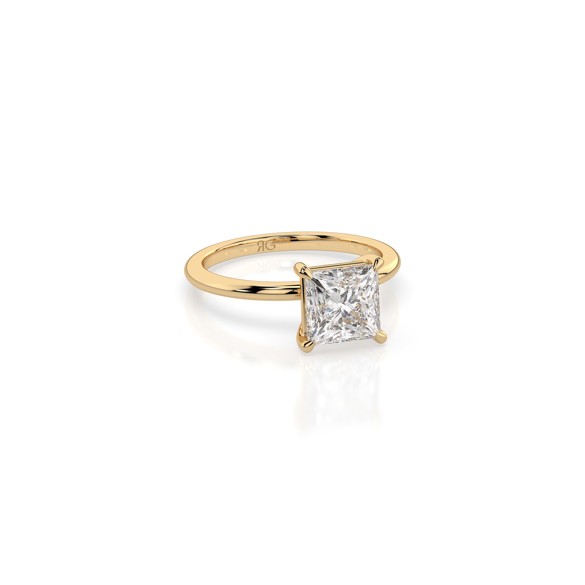 14k Princess Cut Solitaire Ring