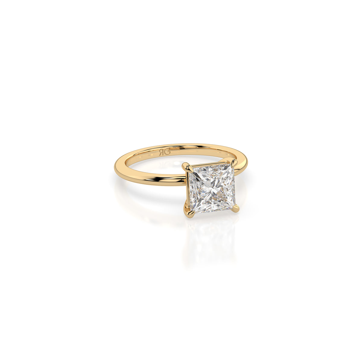 14k Princess Cut Solitaire Ring