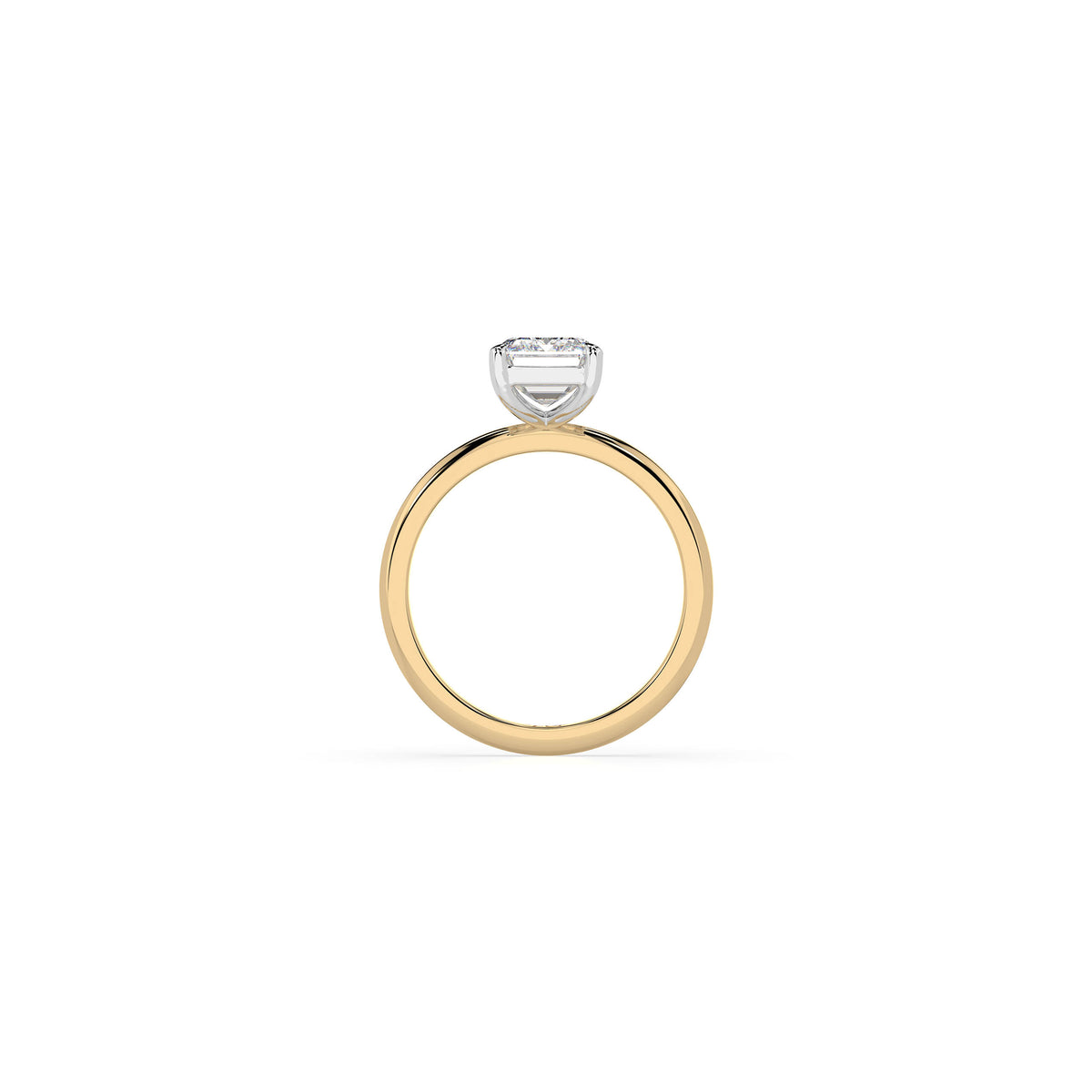 14k Emerald Cut Solitaire Ring