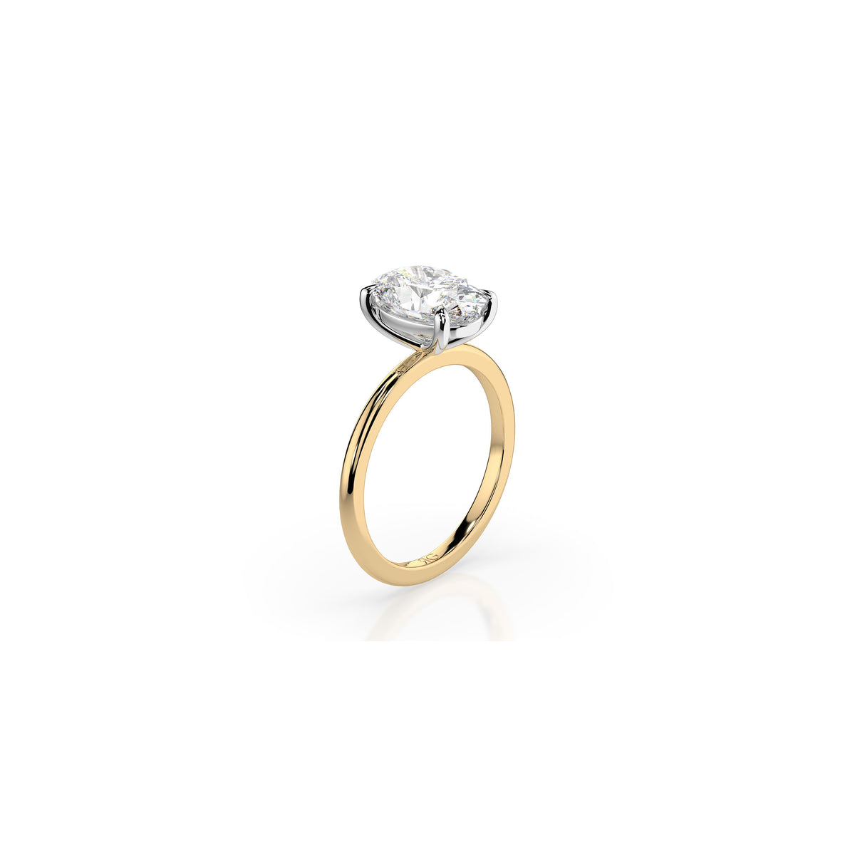 14k Oval Cut Solitaire Ring