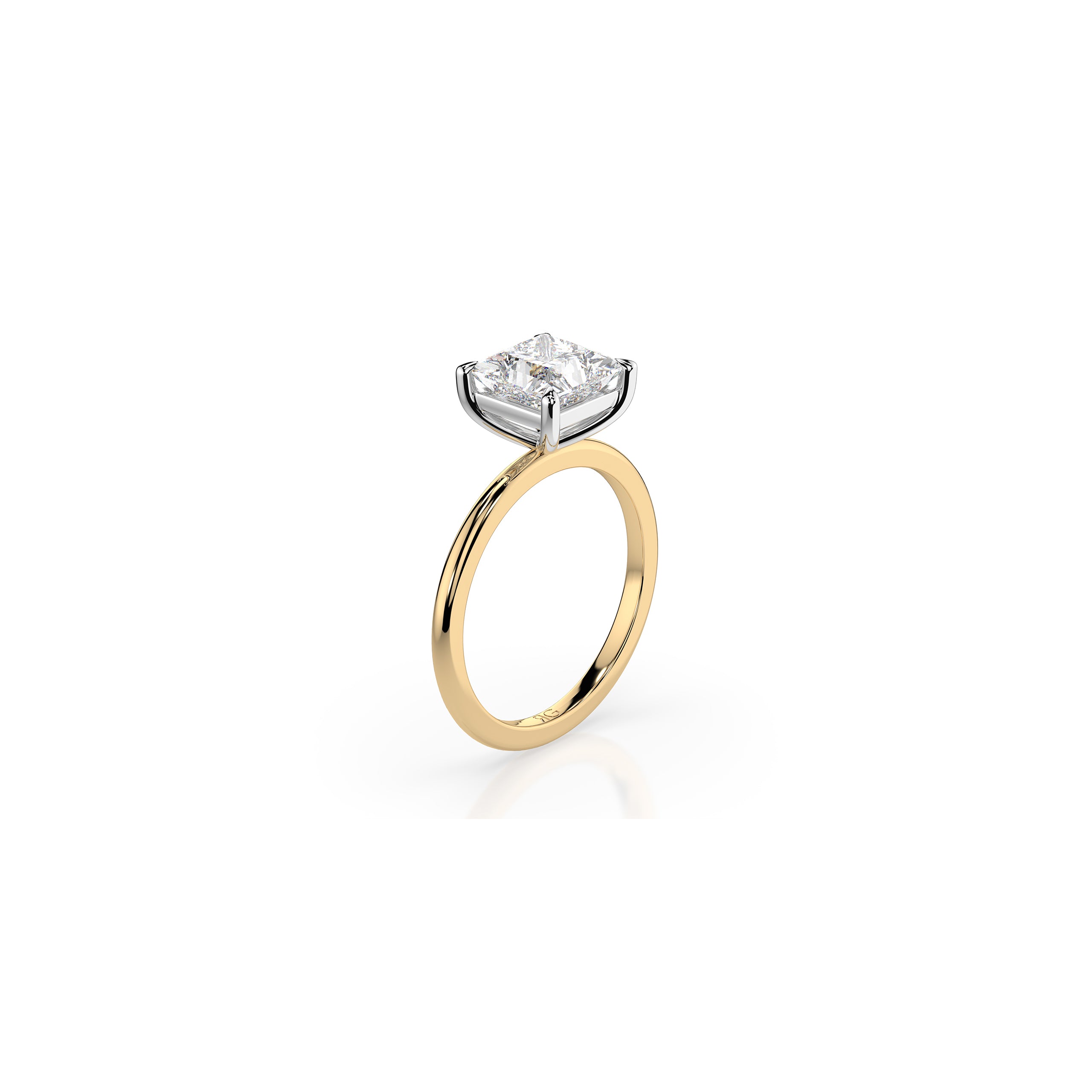 14k Princess Cut Solitaire Ring