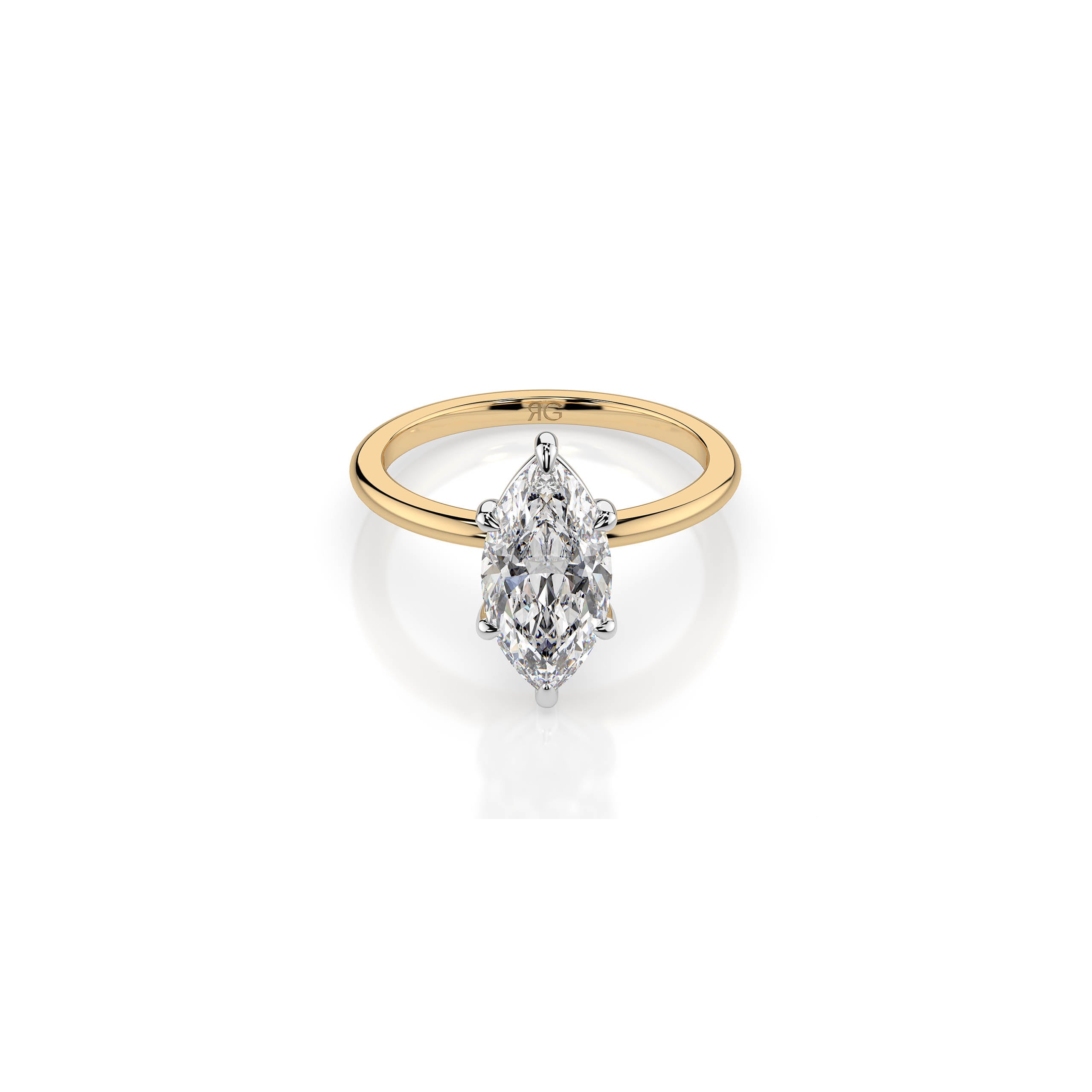 14k Marquise Cut Solitaire Ring